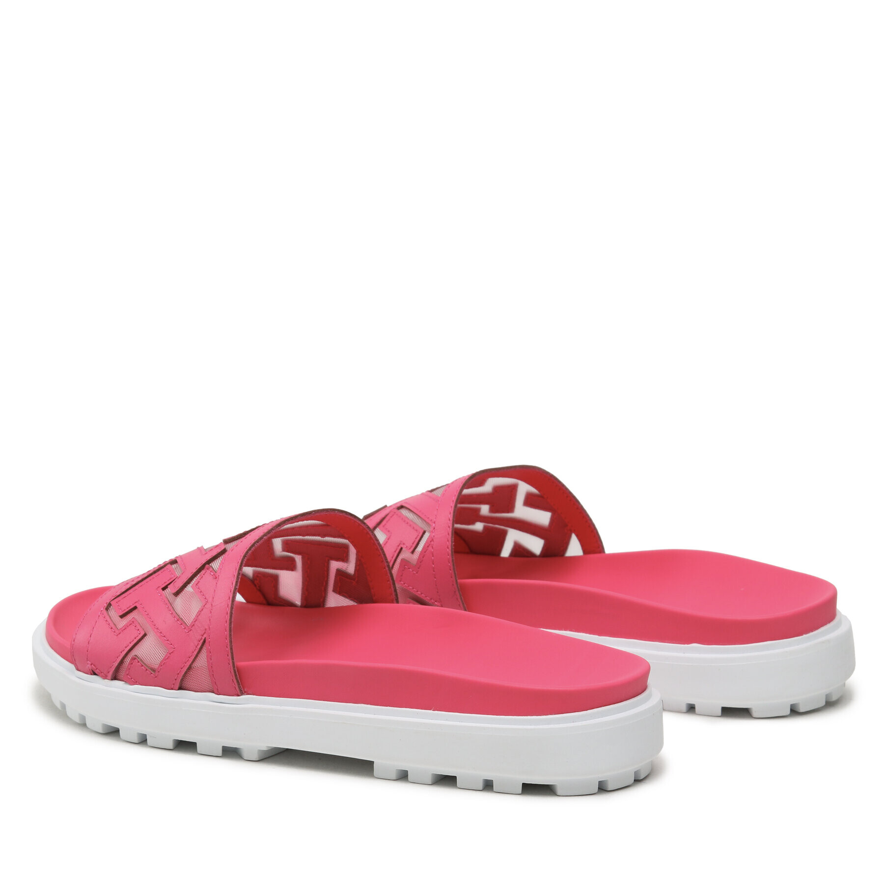 Tommy Hilfiger Șlapi Th Elevated Flat Sandal FW0FW07407 Roz - Pled.ro