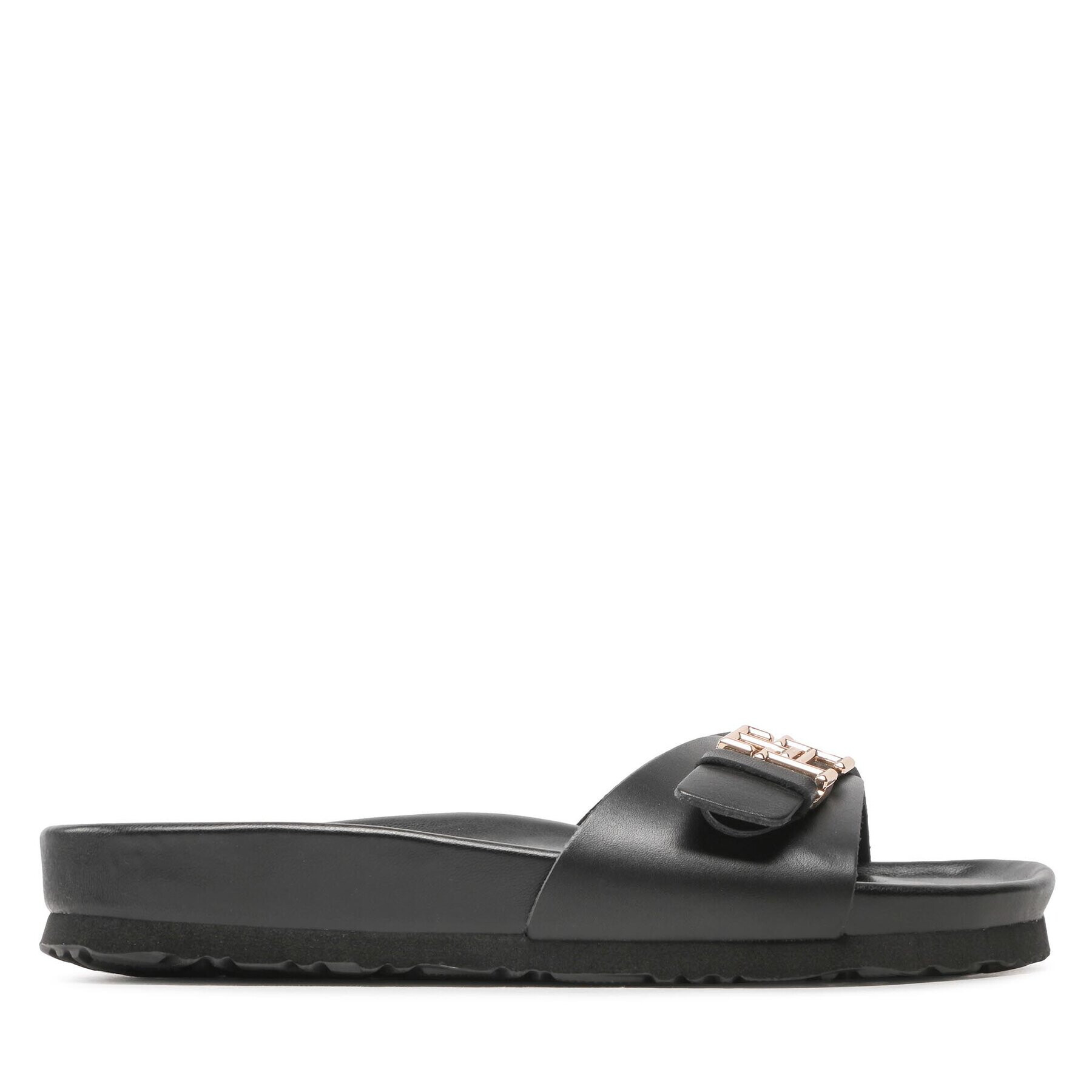 Tommy Hilfiger Șlapi Th Mule Sandal FW0FW07134 Negru - Pled.ro