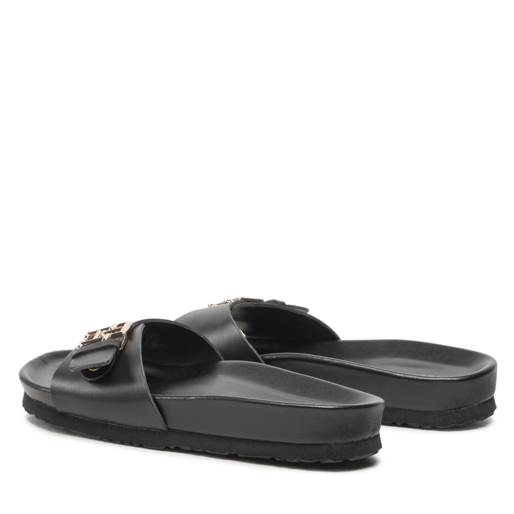 Tommy Hilfiger Șlapi Th Mule Sandal FW0FW07134 Negru - Pled.ro