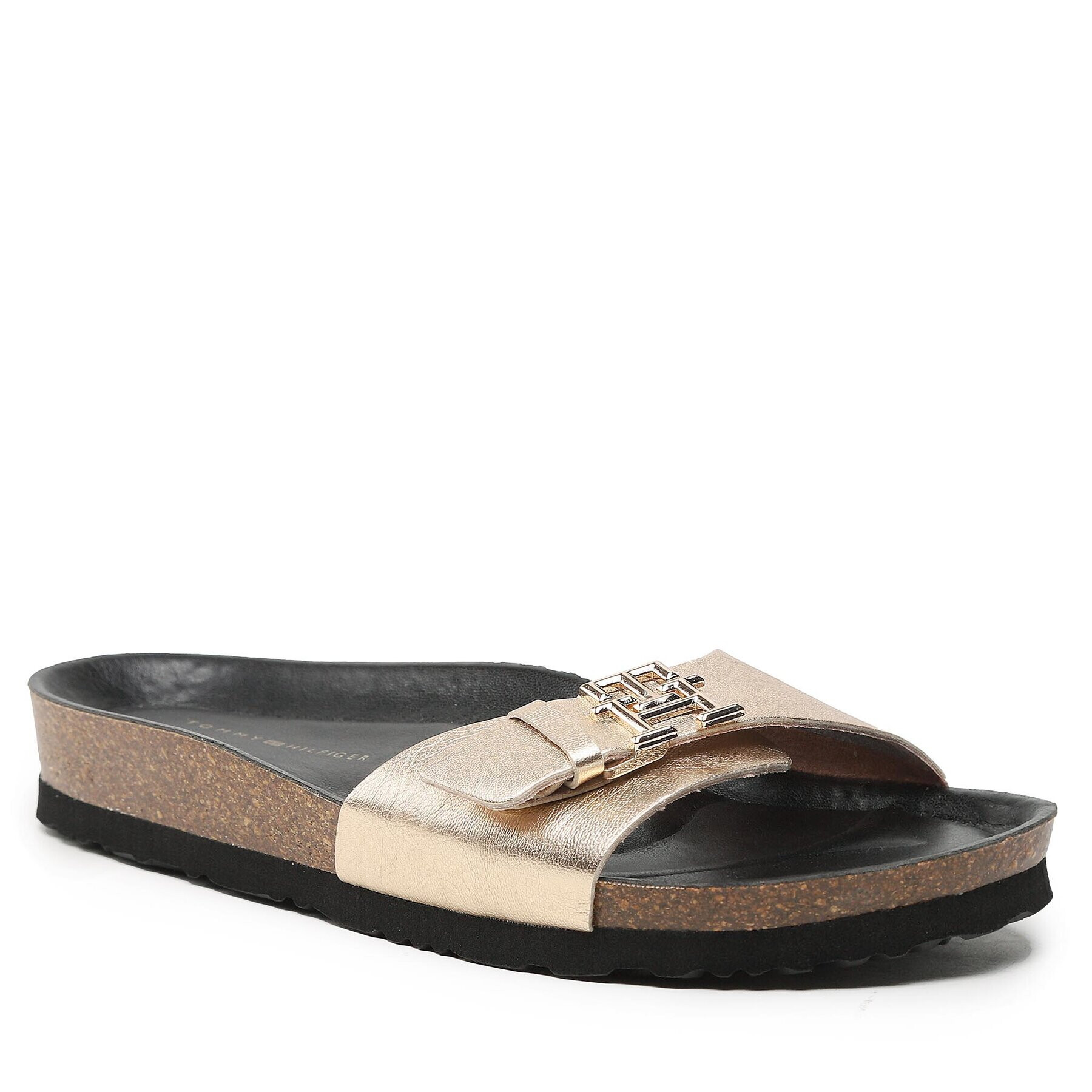 Tommy Hilfiger Șlapi Th Mule Sandal Golden FW0FW07070 Auriu - Pled.ro