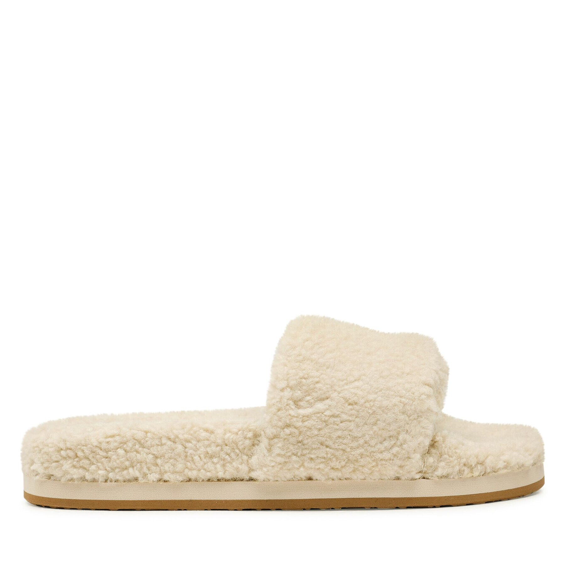 Tommy Hilfiger Șlapi Th Sherpa Fur Slide FW0FW06718 Bej - Pled.ro