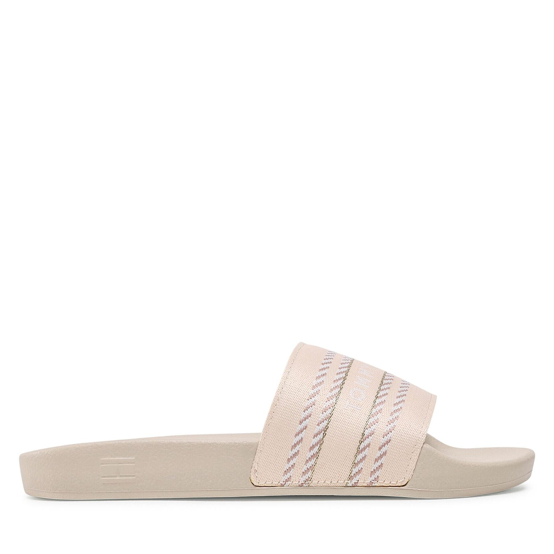 Tommy Hilfiger Șlapi Webbing Slide FW0FW07153 Bej - Pled.ro