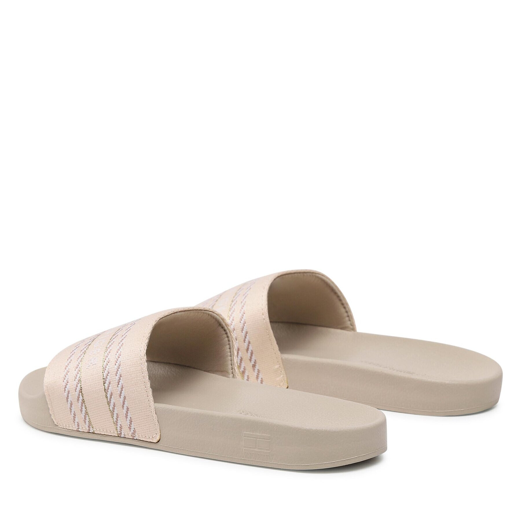 Tommy Hilfiger Șlapi Webbing Slide FW0FW07153 Bej - Pled.ro