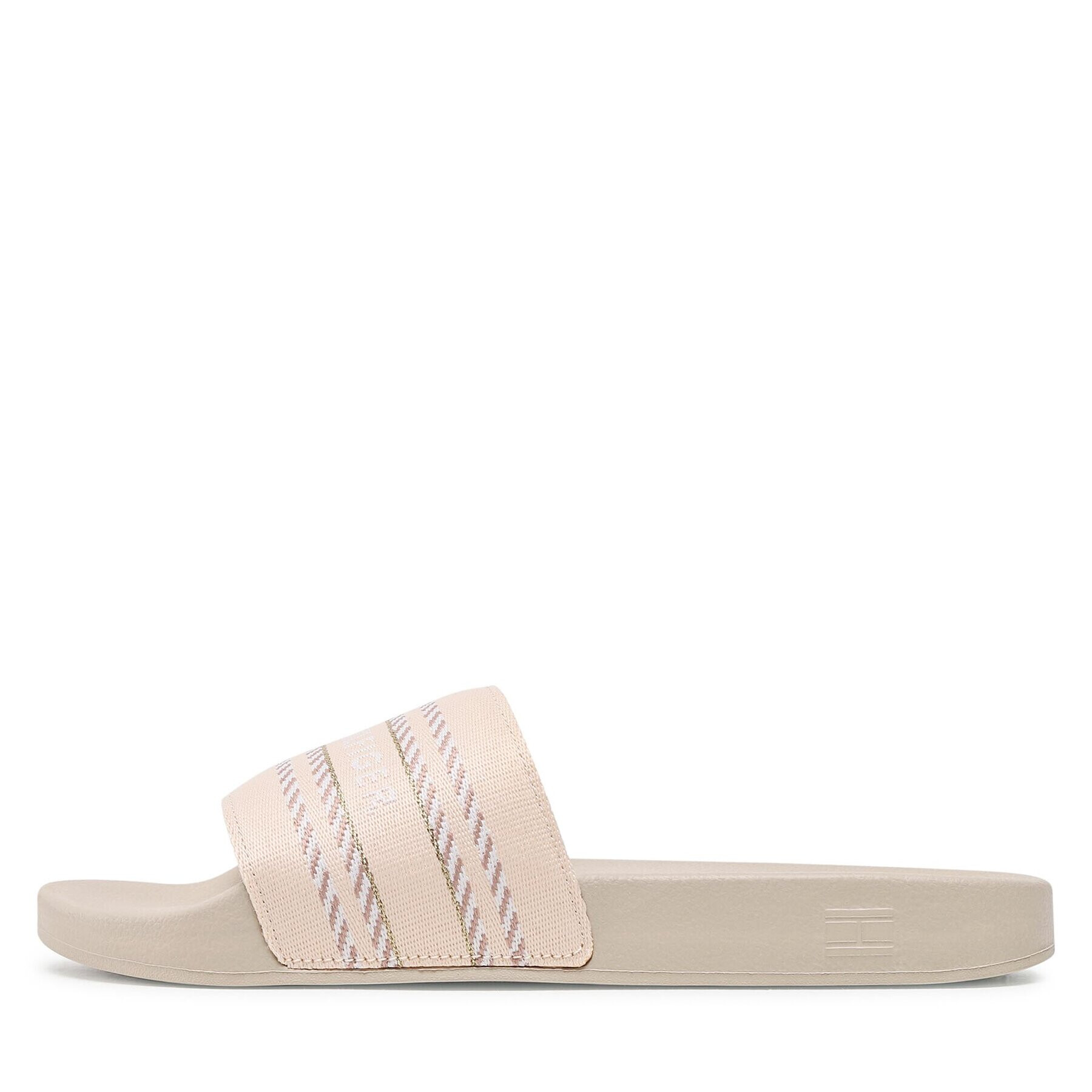 Tommy Hilfiger Șlapi Webbing Slide FW0FW07153 Bej - Pled.ro