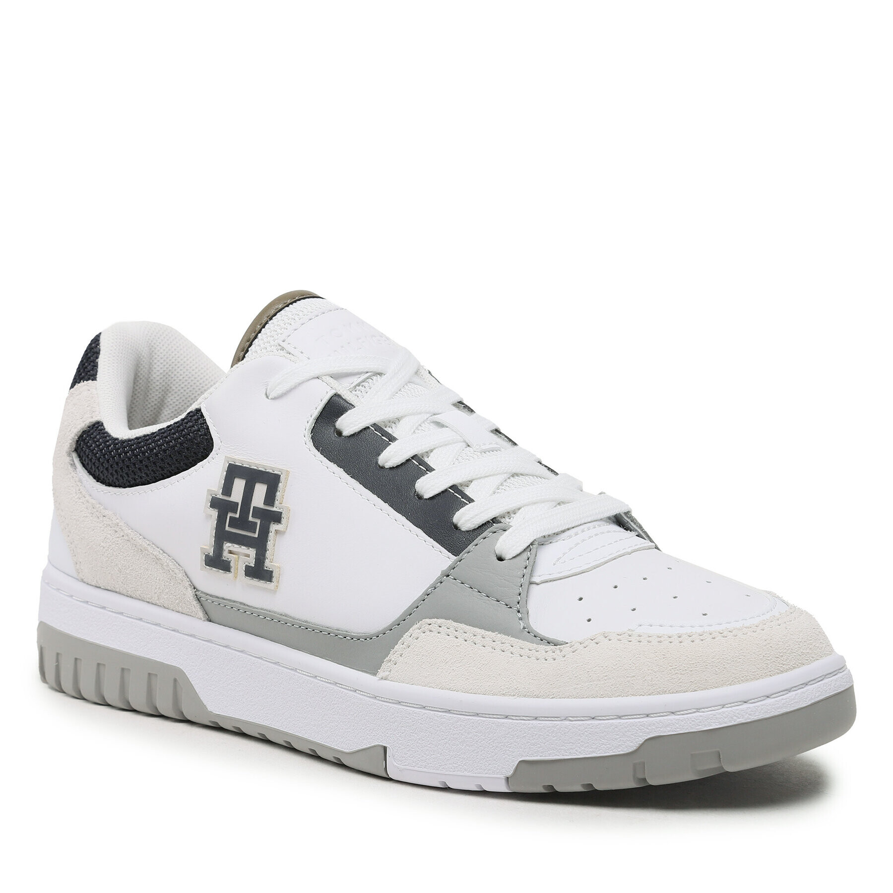 Tommy Hilfiger Sneakers Basket Street Mix FM0FM04695 Alb - Pled.ro