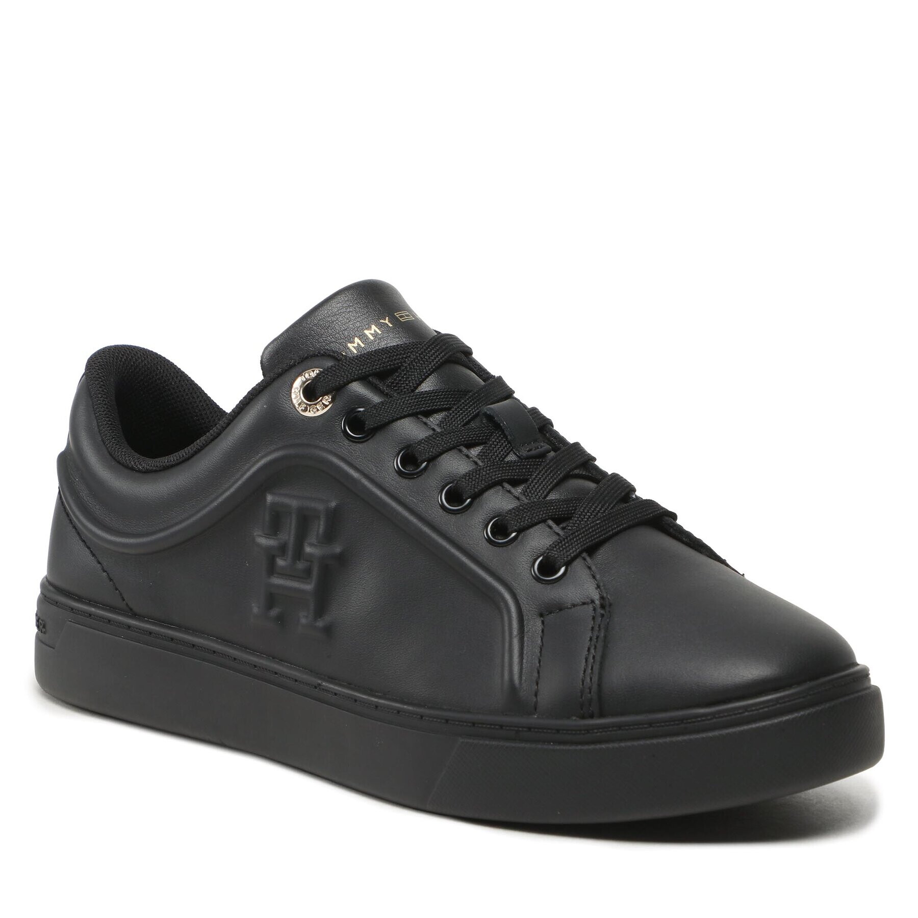 Tommy Hilfiger Sneakers Casual Leather Cupsole Sneaker FW0FW07288 Negru - Pled.ro