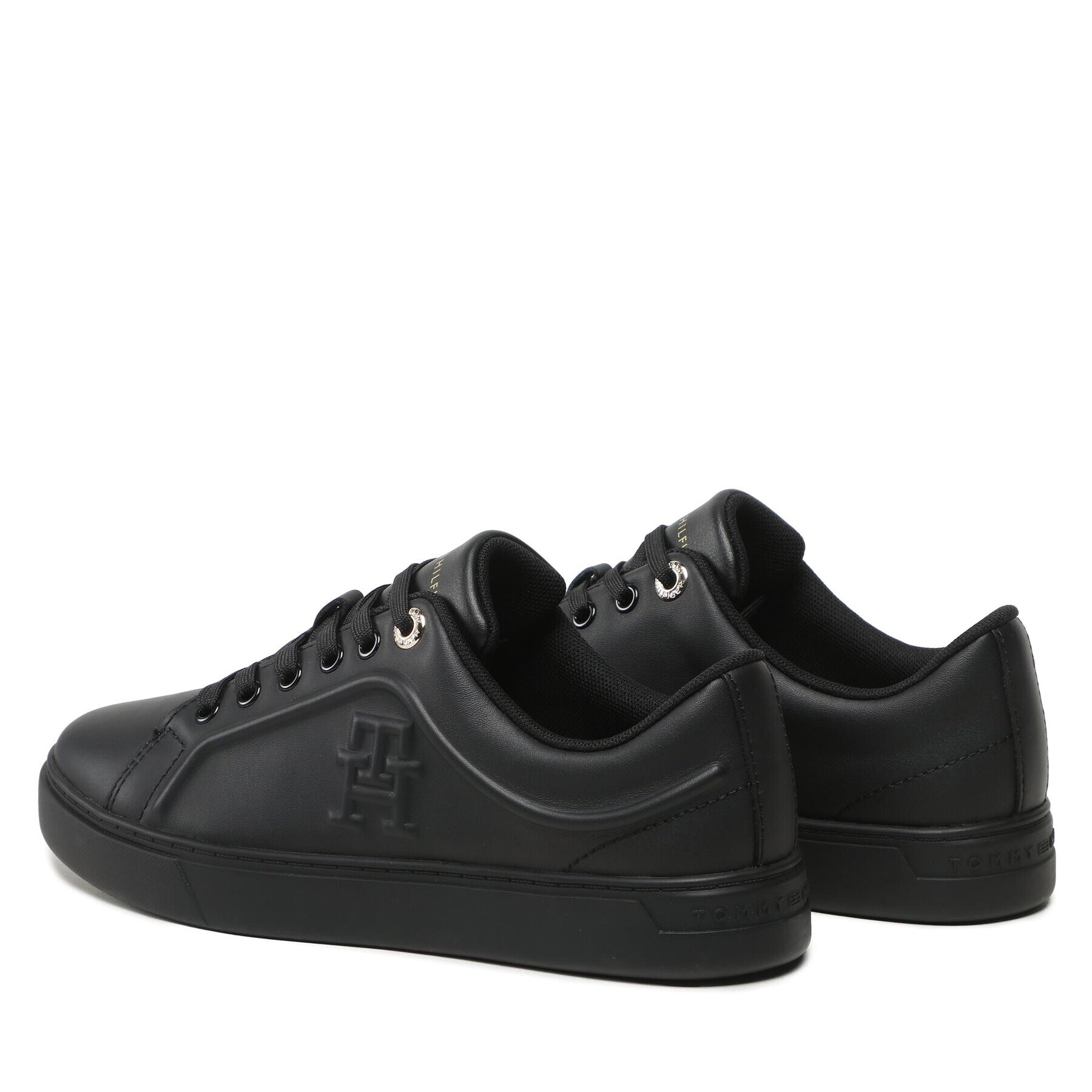 Tommy Hilfiger Sneakers Casual Leather Cupsole Sneaker FW0FW07288 Negru - Pled.ro