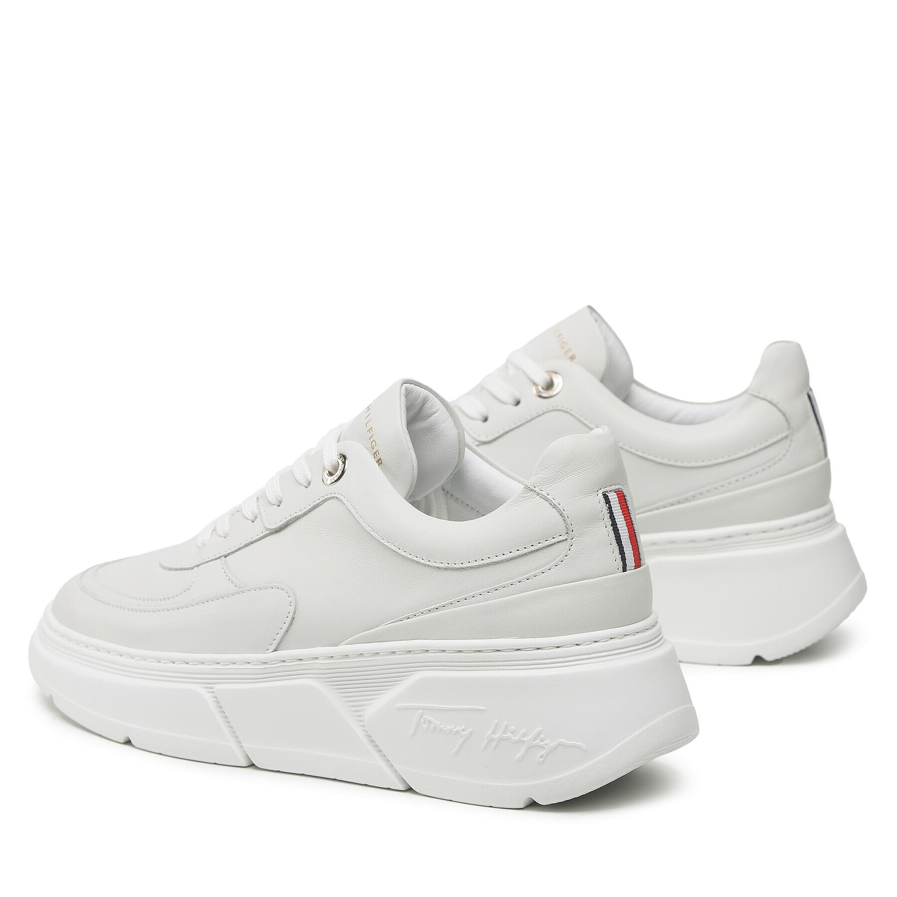 Tommy Hilfiger Sneakers Chunky Leather Sneaker FW0FW06855 Gri - Pled.ro