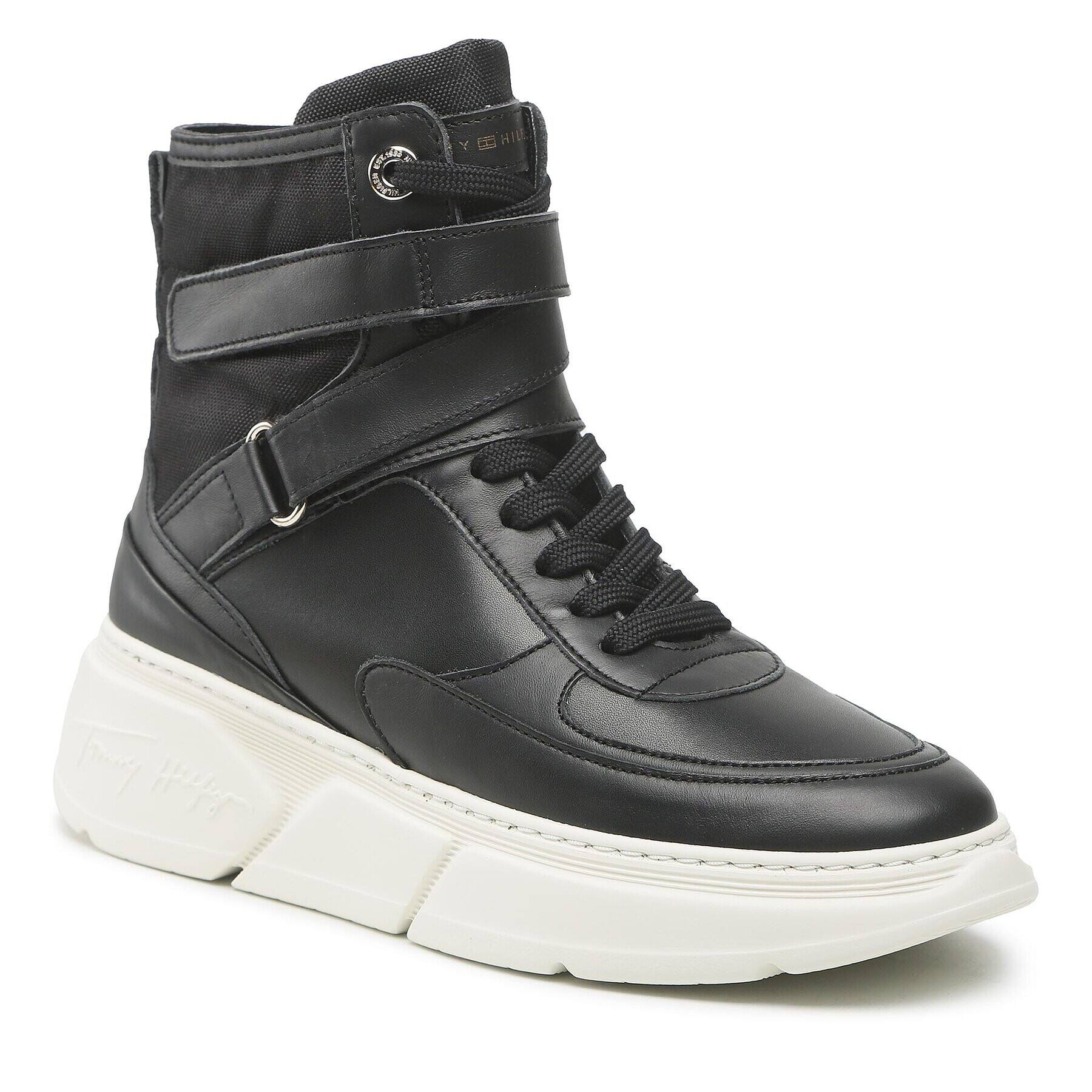 Tommy Hilfiger Sneakers Chunky Warm Sneaker Higk FW0FW06910 Negru - Pled.ro