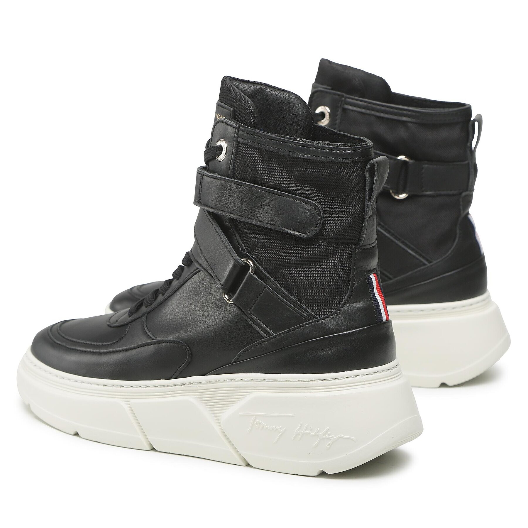 Tommy Hilfiger Sneakers Chunky Warm Sneaker Higk FW0FW06910 Negru - Pled.ro