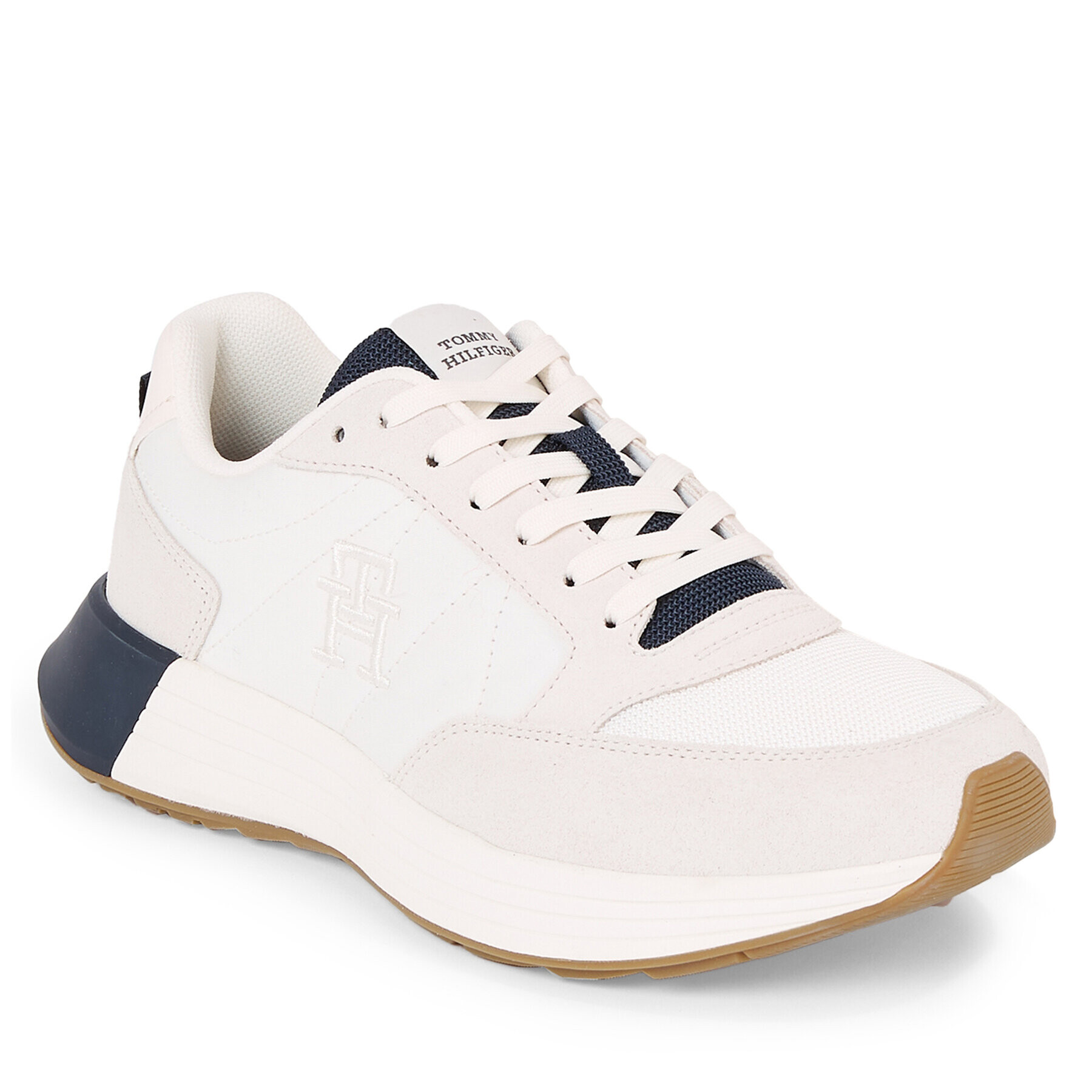 Tommy Hilfiger Sneakers Classic Elevated Runner Mix FM0FM04636 Alb - Pled.ro