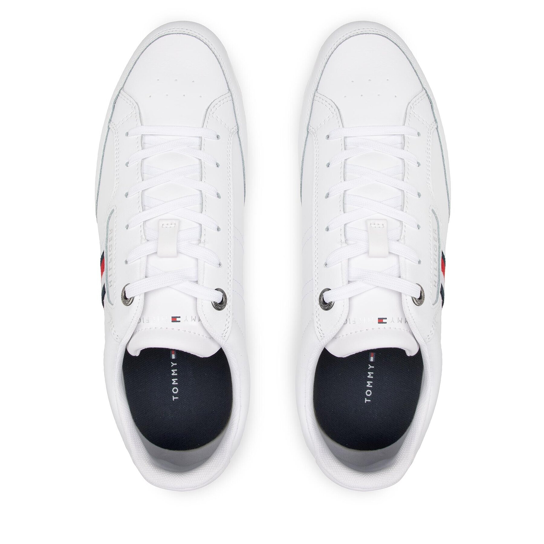 Tommy Hilfiger Sneakers Classic Lo Cupsole Leather FM0FM04277 Alb - Pled.ro