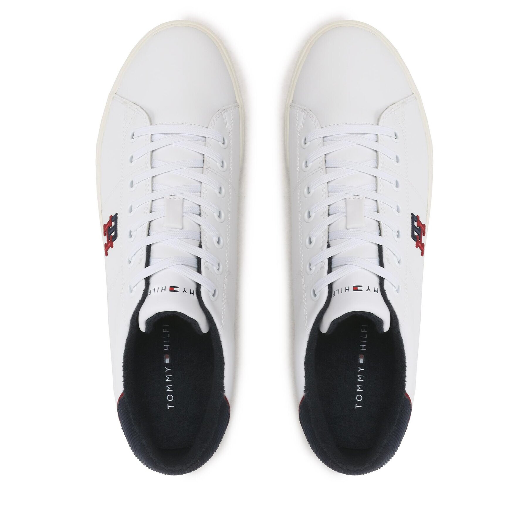 Tommy Hilfiger Sneakers Core Vulc Varsity Monogram FM0FM04350 Alb - Pled.ro