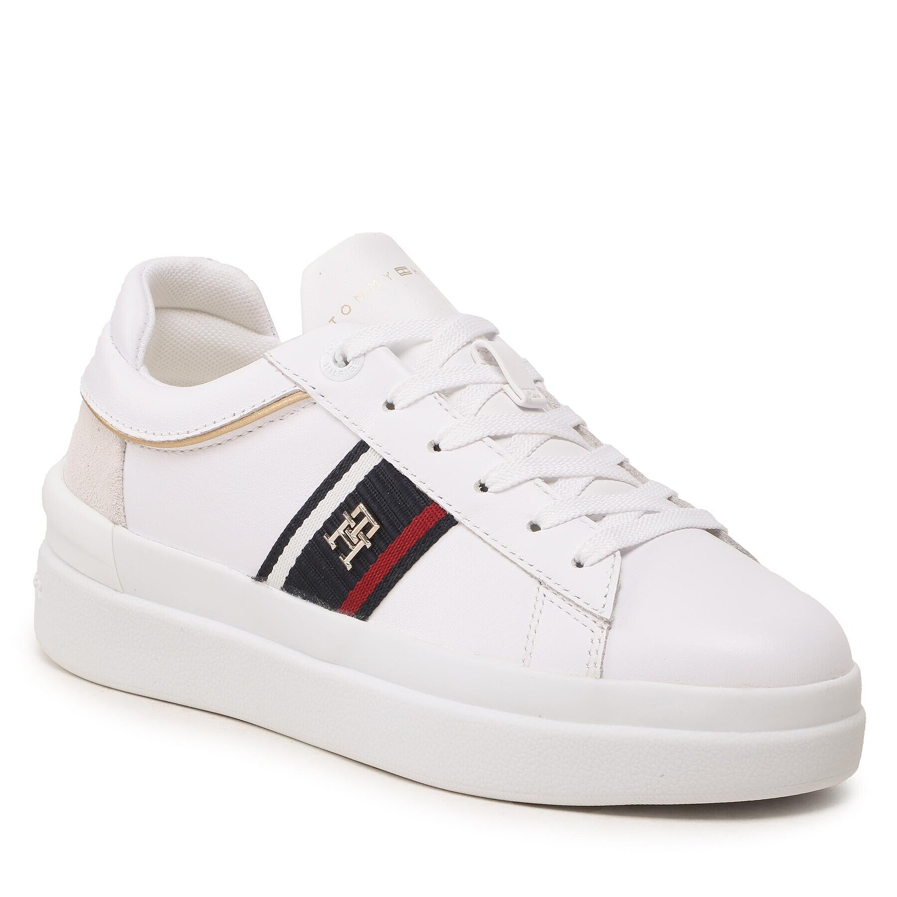 Tommy Hilfiger Sneakers Corp Webbing Court Sneaker FW0FW07387 Alb - Pled.ro