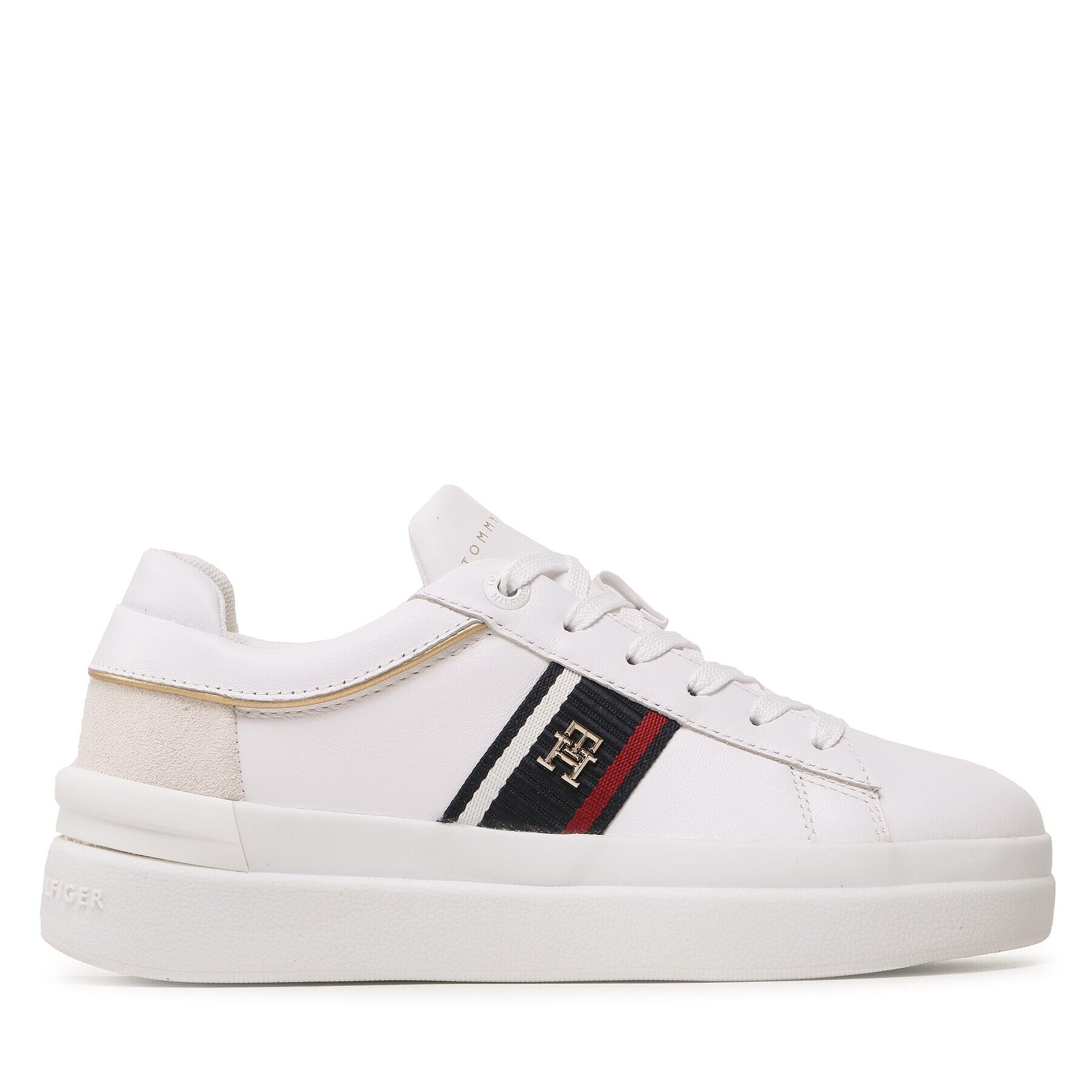 Tommy Hilfiger Sneakers Corp Webbing Court Sneaker FW0FW07387 Alb - Pled.ro