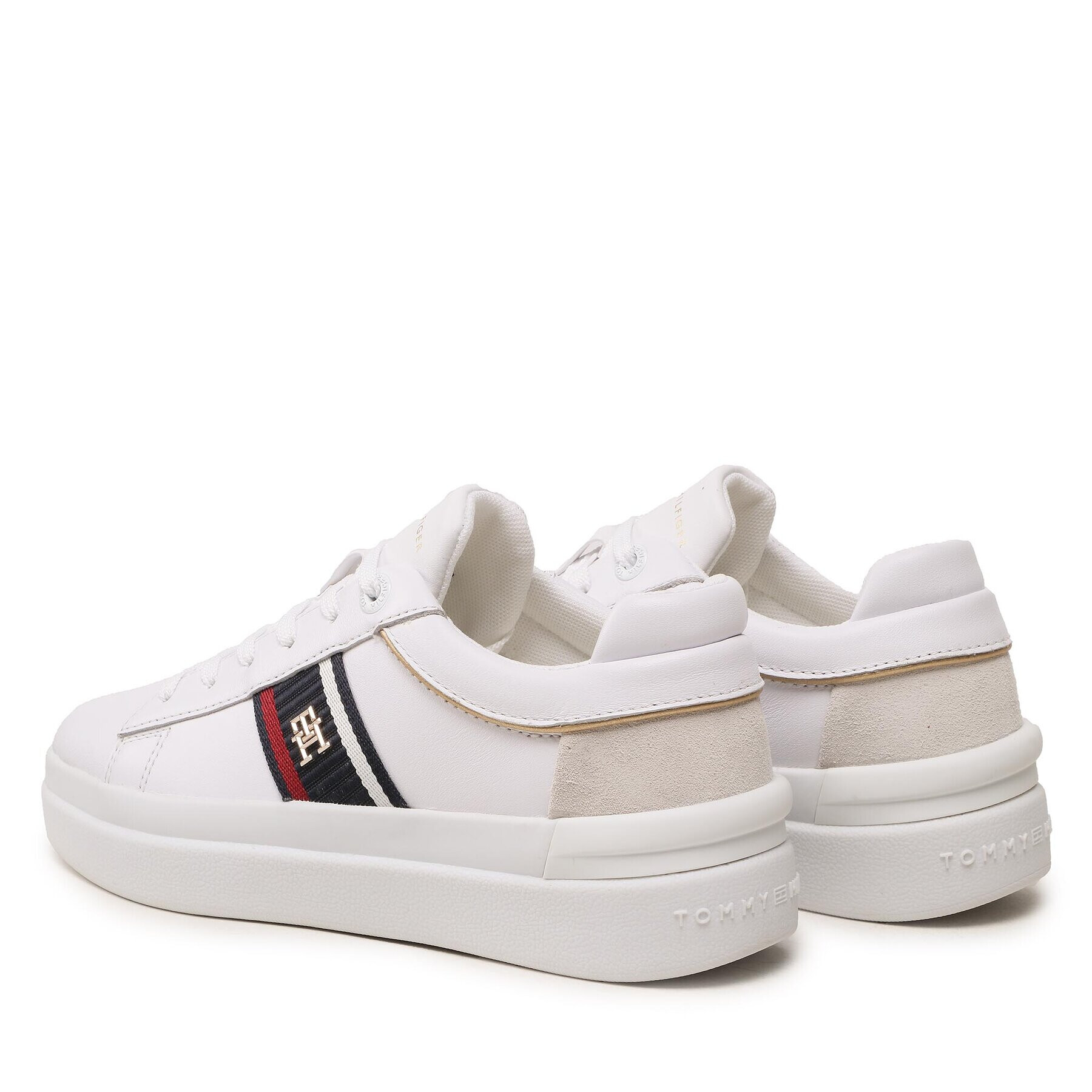 Tommy Hilfiger Sneakers Corp Webbing Court Sneaker FW0FW07387 Alb - Pled.ro