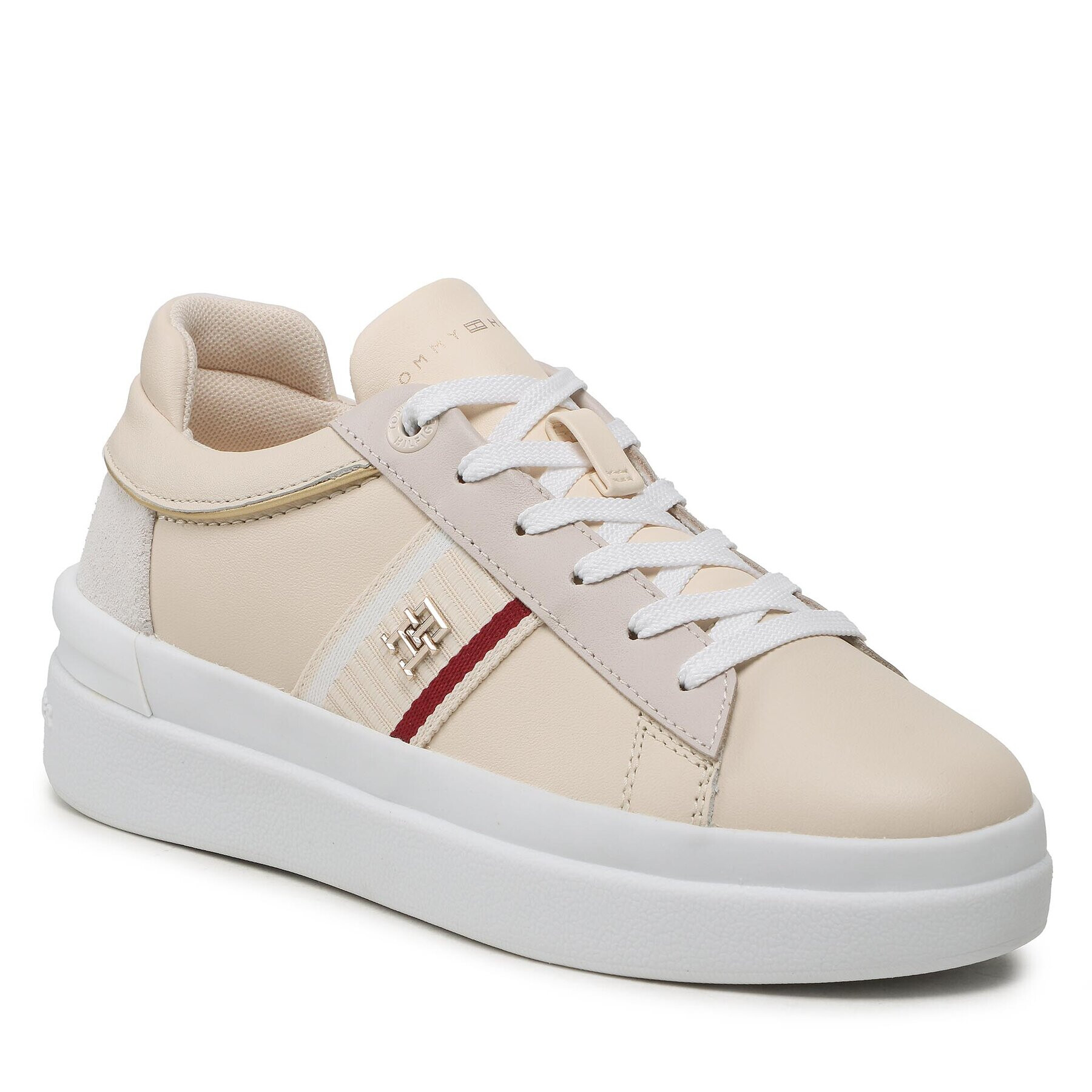 Tommy Hilfiger Sneakers Corp Webbing Court Sneaker FW0FW07387 Bej - Pled.ro