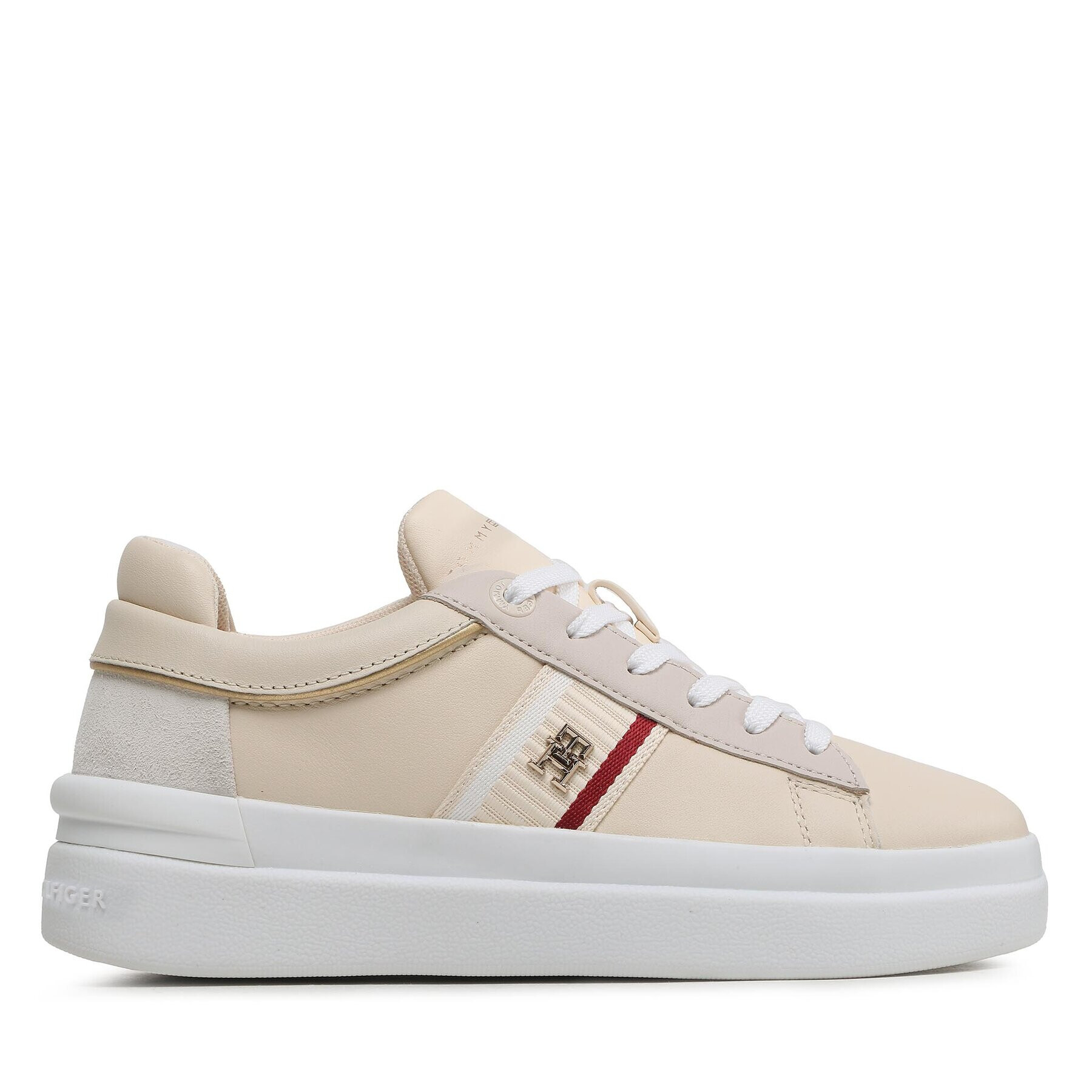 Tommy Hilfiger Sneakers Corp Webbing Court Sneaker FW0FW07387 Bej - Pled.ro