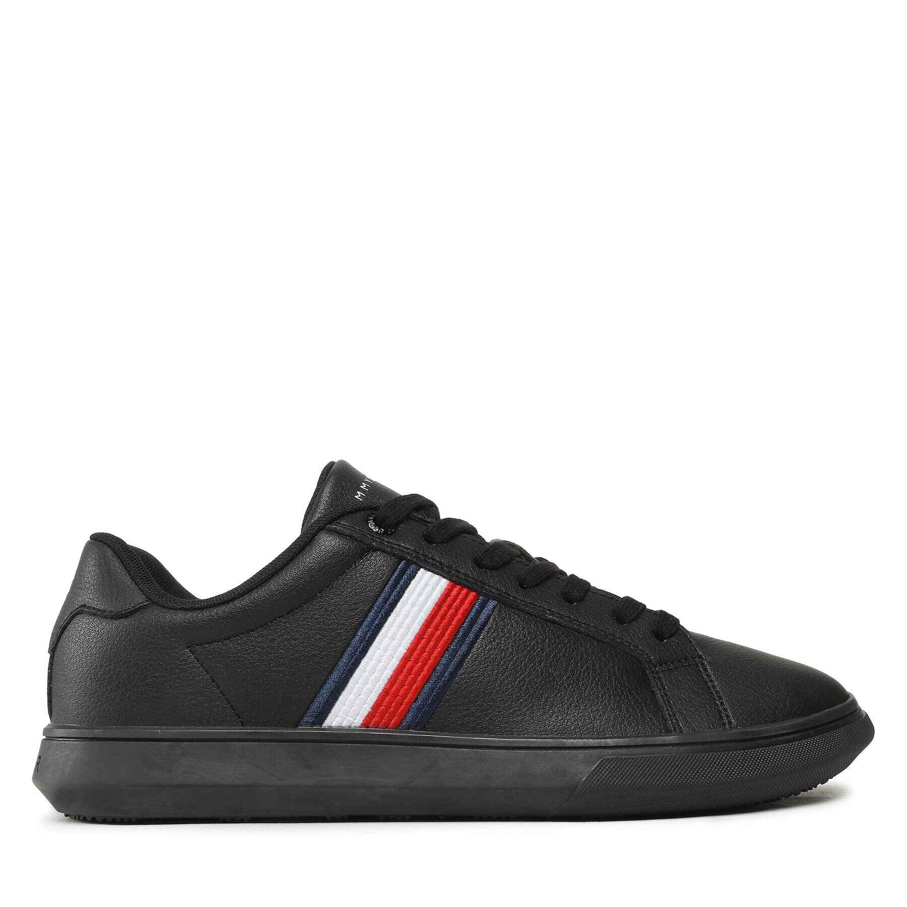 Tommy Hilfiger Sneakers Corporate Cup Leather Cup Stripes FM0FM04550 Negru - Pled.ro