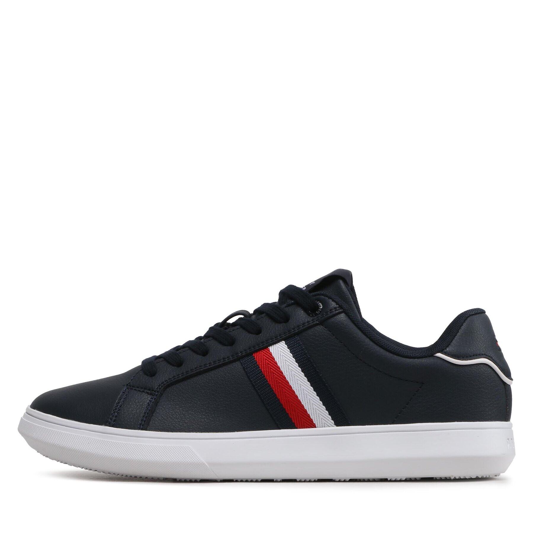 Tommy Hilfiger Sneakers Corporate Leather Cup Stripes FM0FM04732 Bleumarin - Pled.ro