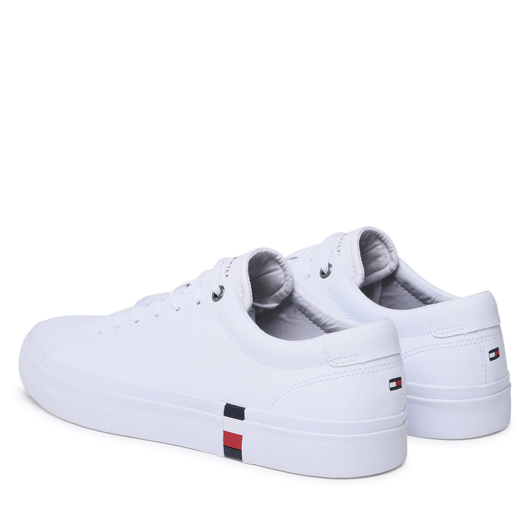 Tommy Hilfiger Sneakers Corporate Leather Detail Vulc FM0FM04589 Alb - Pled.ro