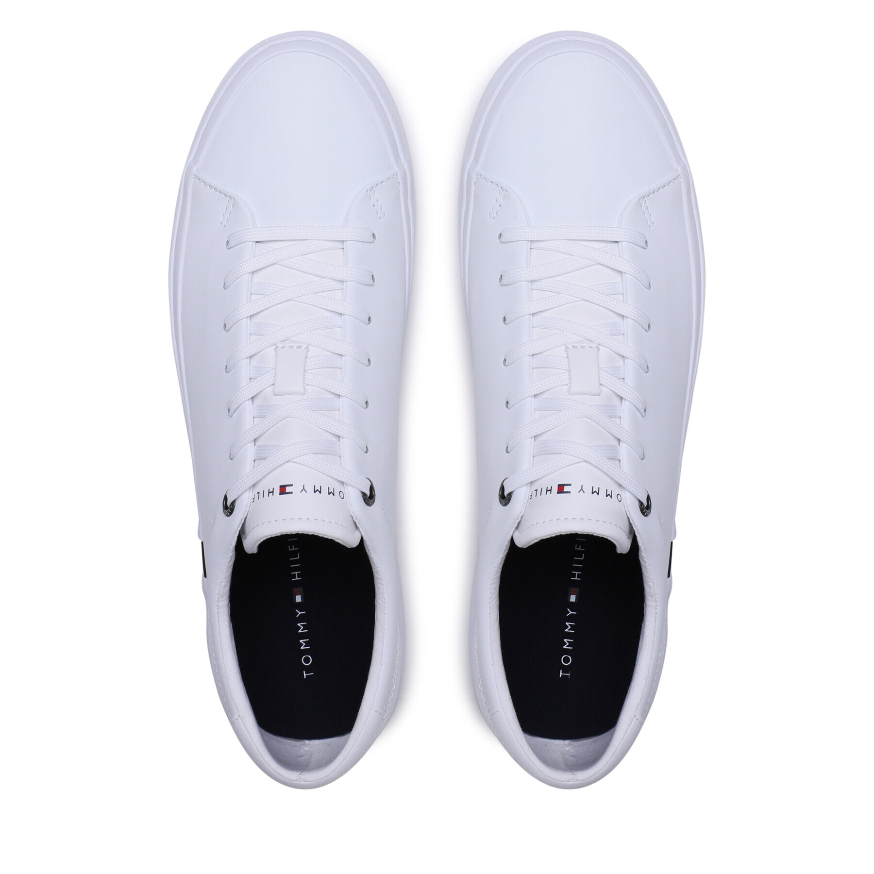 Tommy Hilfiger Sneakers Corporate Leather Detail Vulc FM0FM04589 Alb - Pled.ro