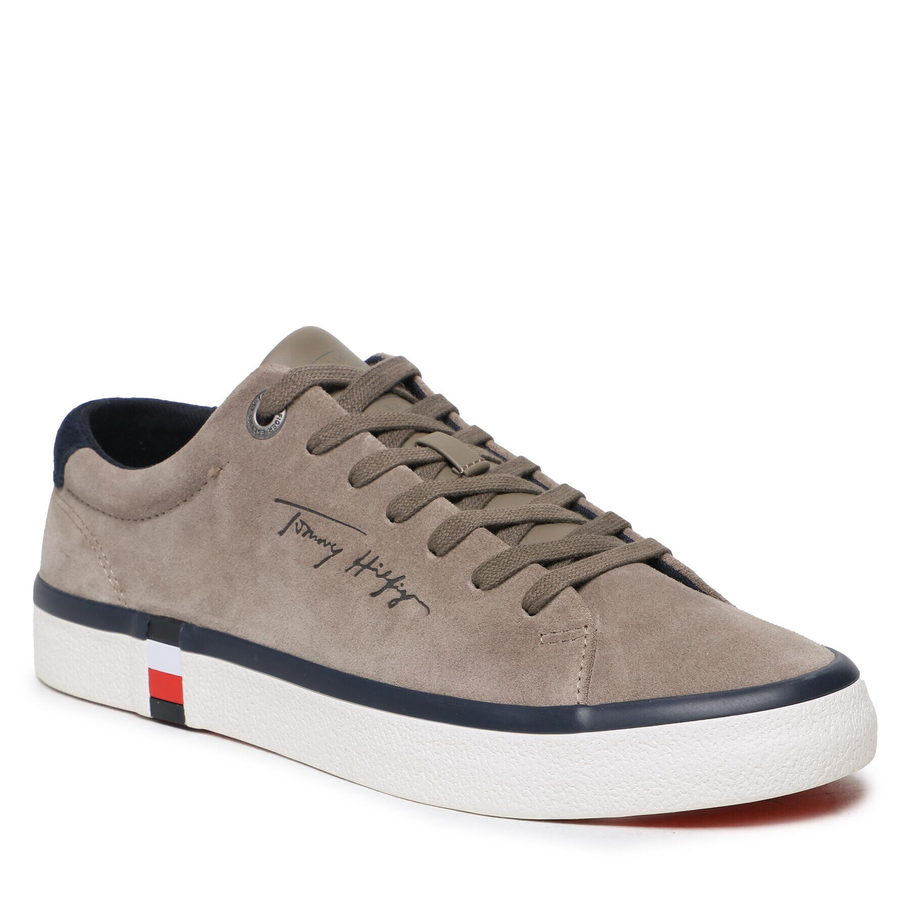 Tommy Hilfiger Sneakers Corporate Modern Suede Vulc FM0FM03728 Maro - Pled.ro