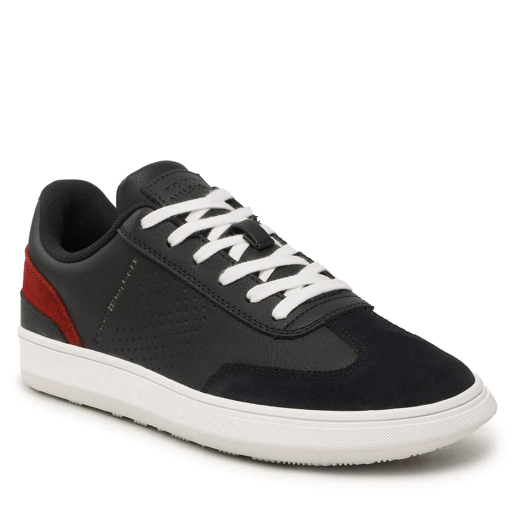 Tommy Hilfiger Sneakers Corporate Seasonal Cup Leather FM0FM04491 Bleumarin - Pled.ro