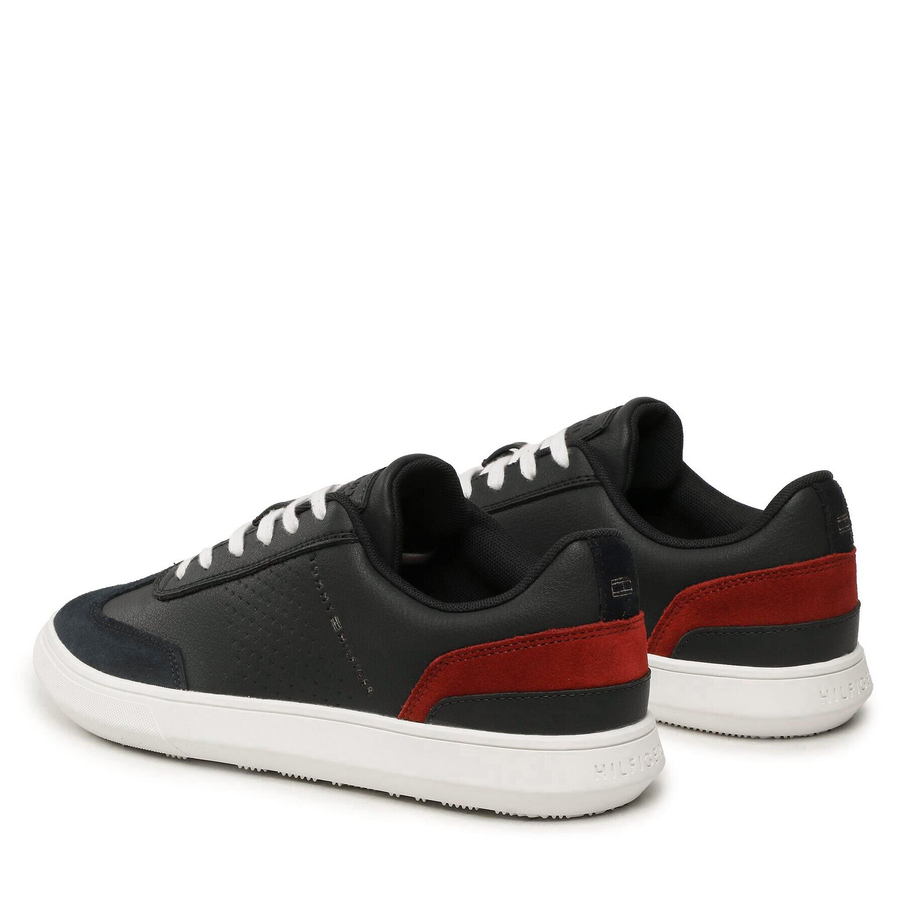 Tommy Hilfiger Sneakers Corporate Seasonal Cup Leather FM0FM04491 Bleumarin - Pled.ro