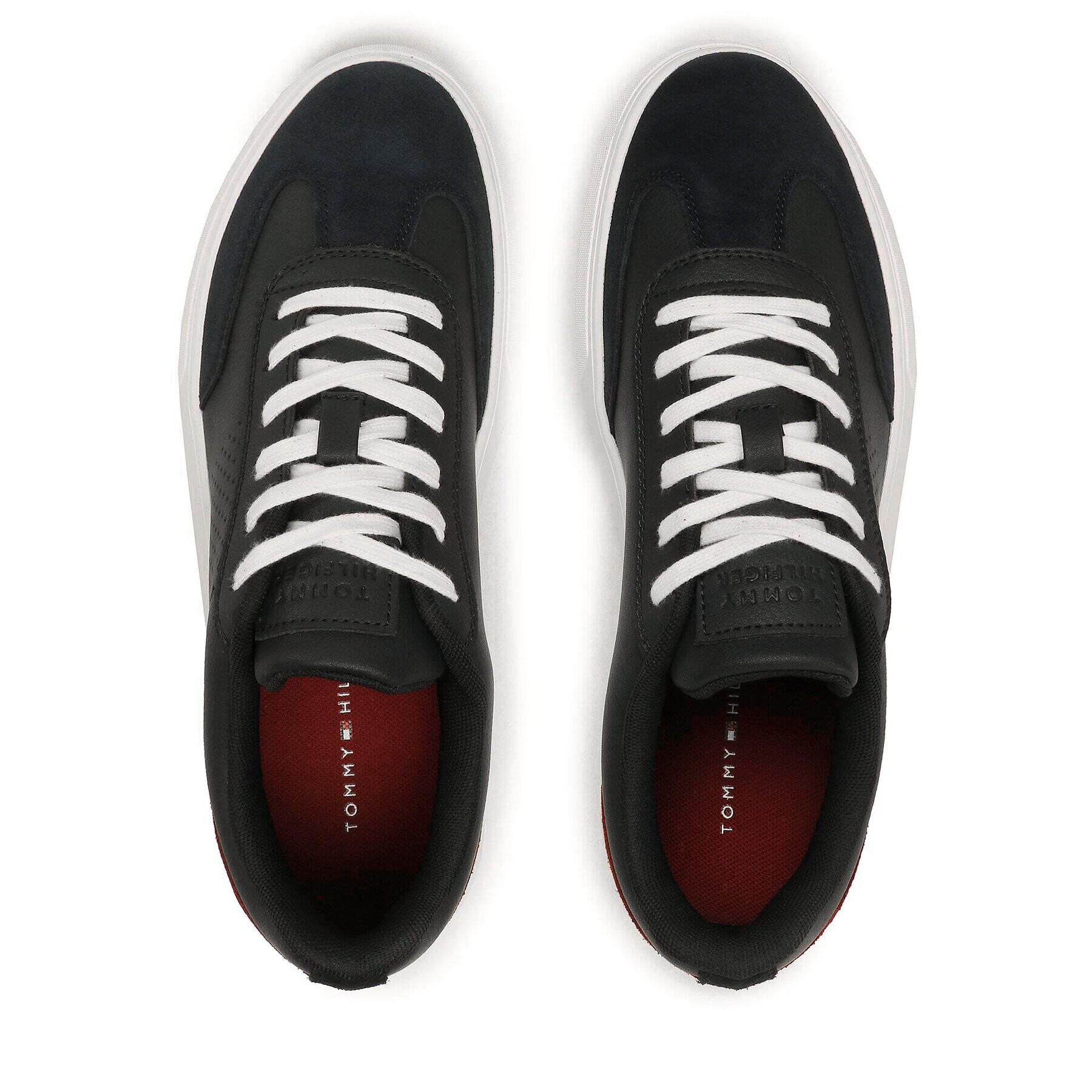 Tommy Hilfiger Sneakers Corporate Seasonal Cup Leather FM0FM04491 Bleumarin - Pled.ro