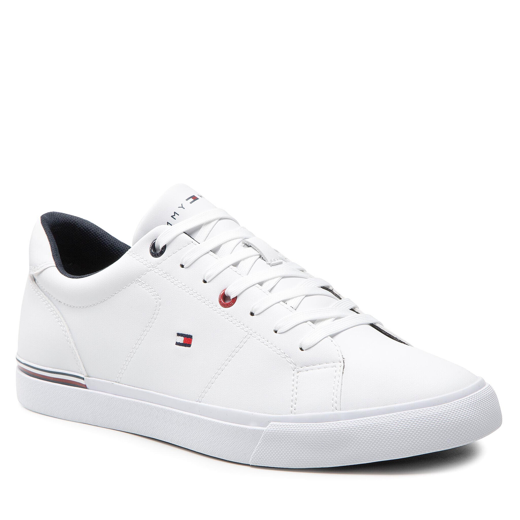 Tommy Hilfiger Sneakers Corporate Vulc Leather FM0FM03997 Alb - Pled.ro