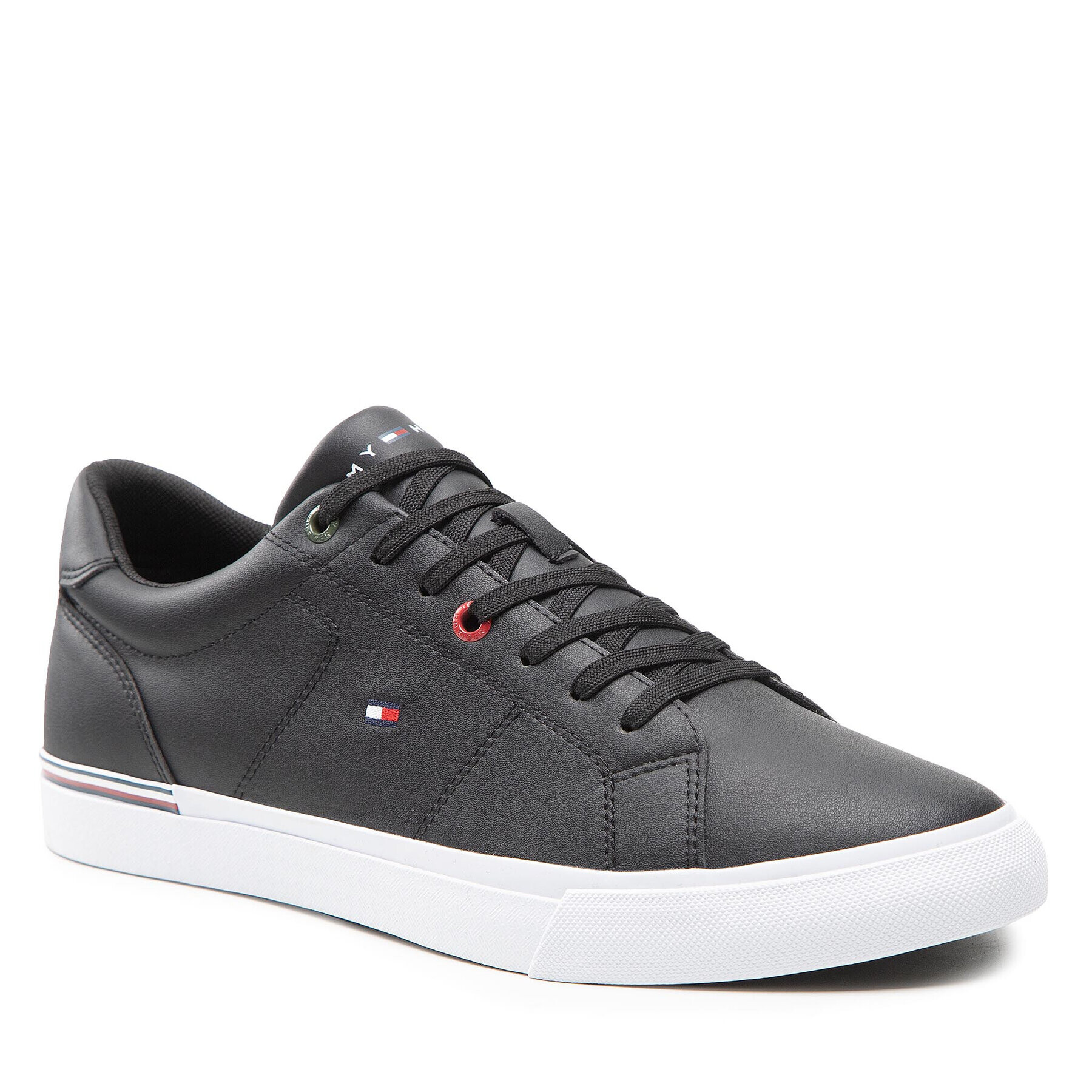 Tommy Hilfiger Sneakers Corporate Vulc Leather FM0FM03997 Negru - Pled.ro