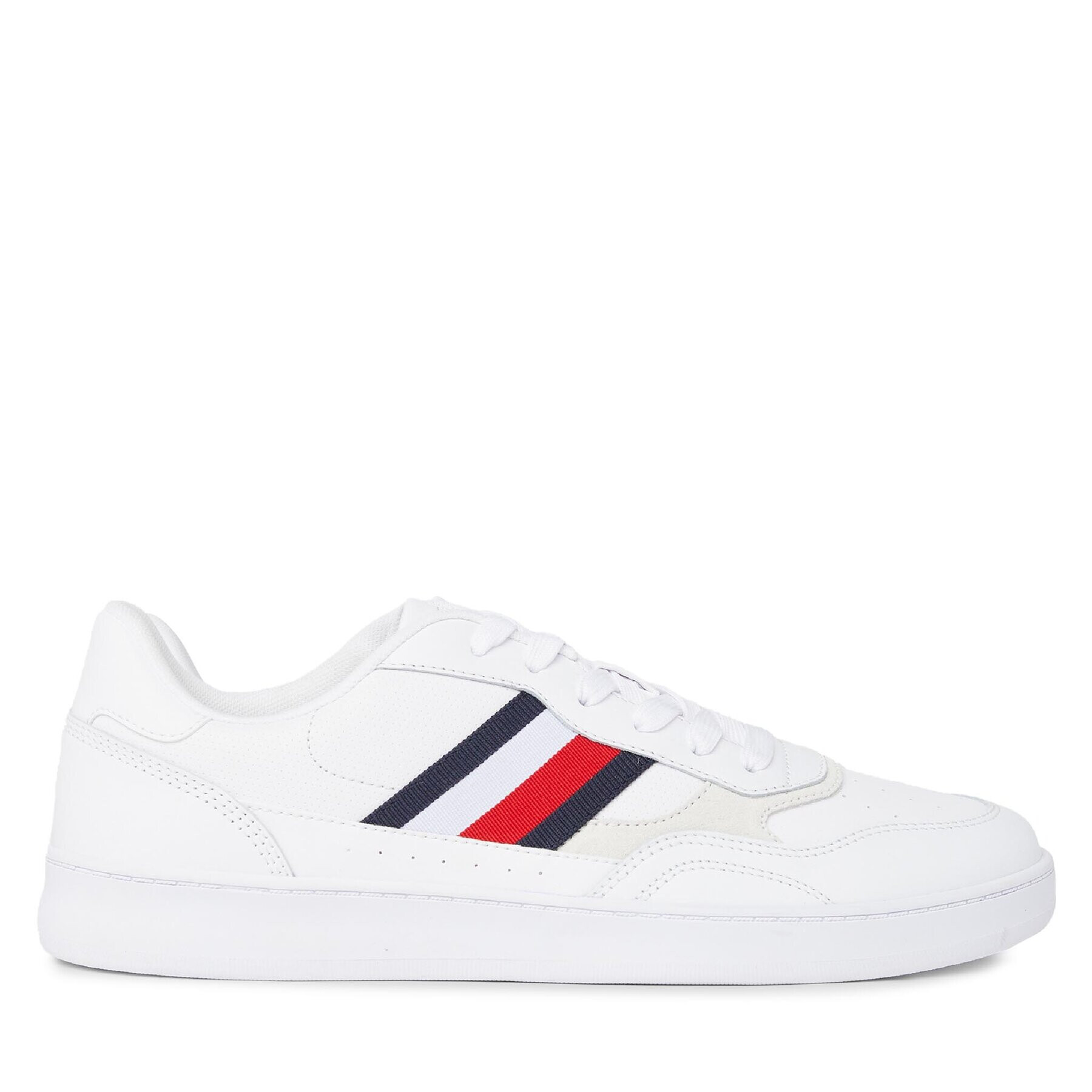 Tommy Hilfiger Sneakers Court Cupsole Retro Lth Stripes FM0FM04828 Alb - Pled.ro