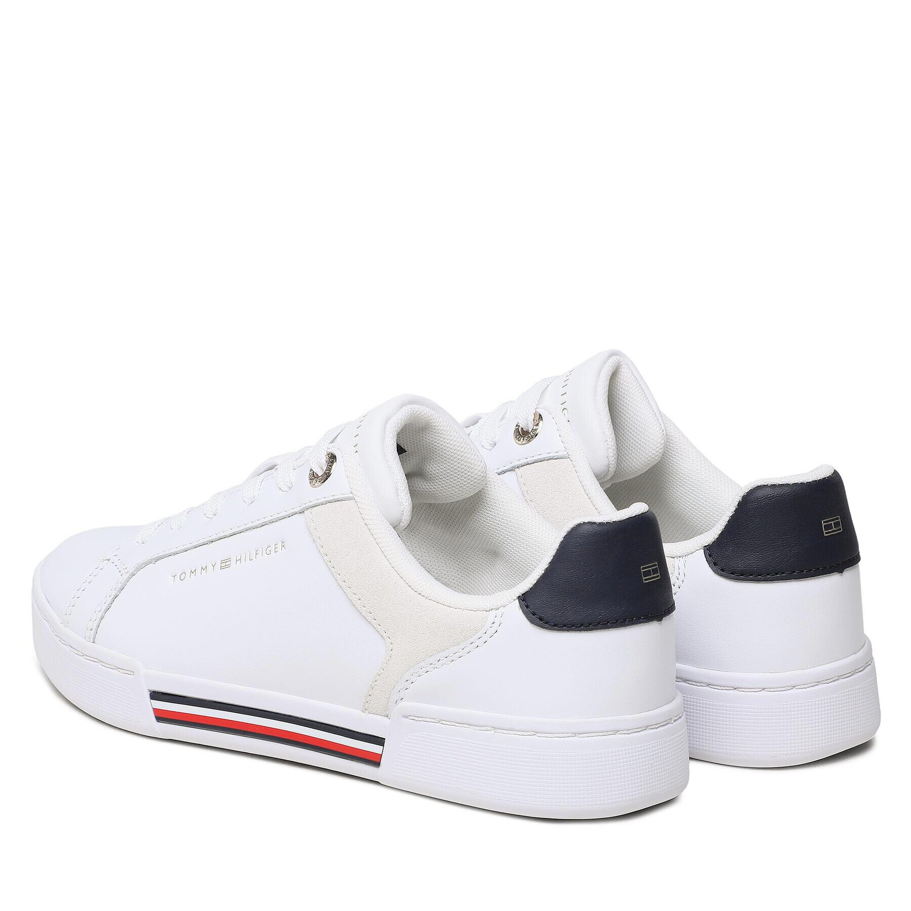 Tommy Hilfiger Sneakers Court Sneaker Global FW0FW07118 Alb - Pled.ro