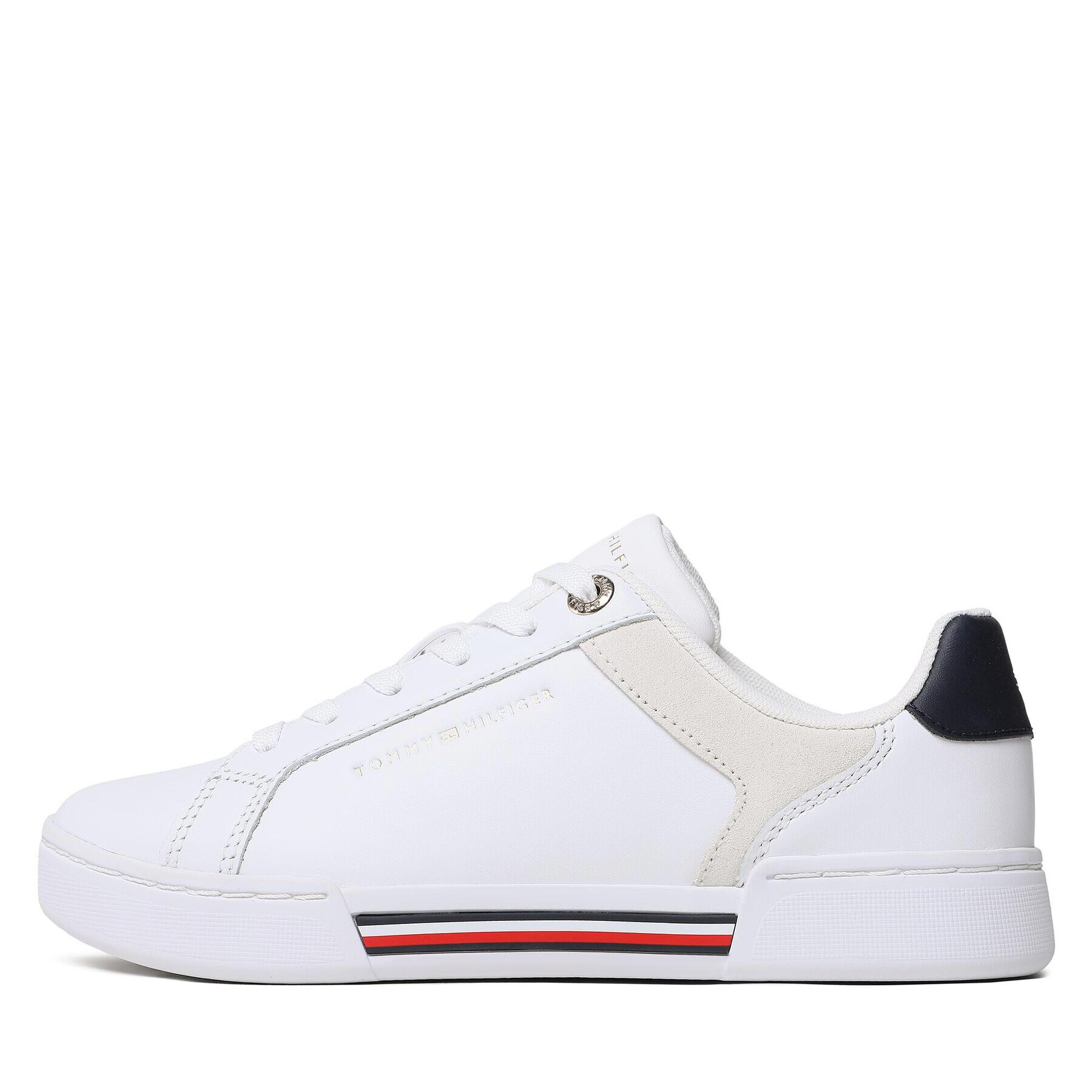 Tommy Hilfiger Sneakers Court Sneaker Global FW0FW07118 Alb - Pled.ro