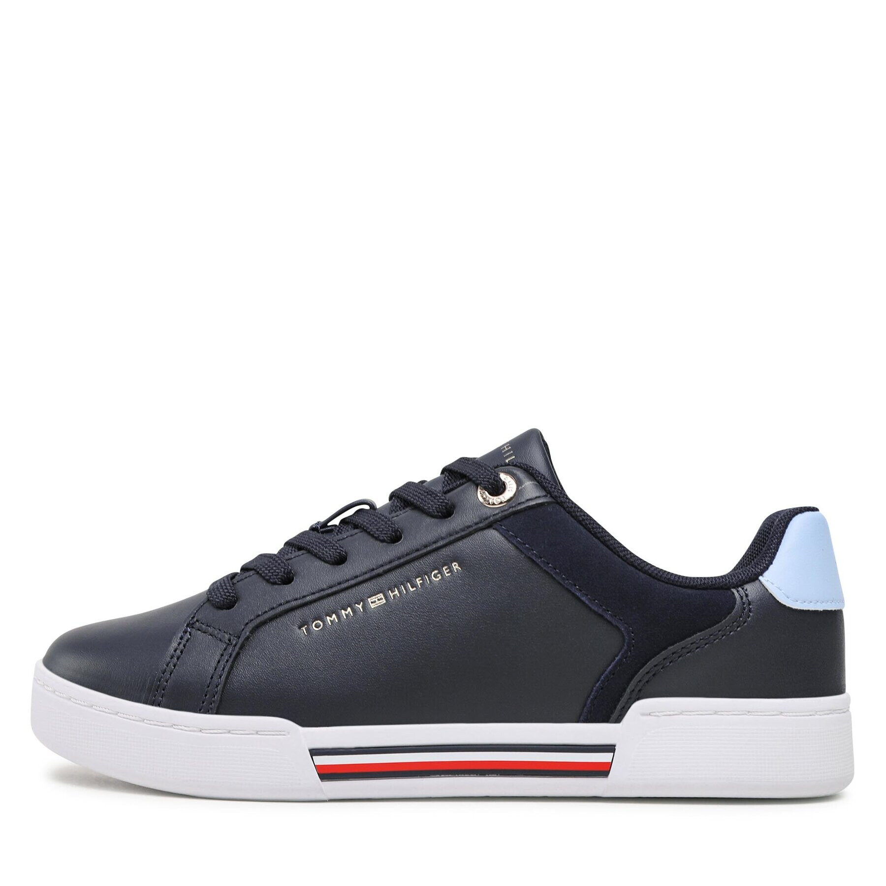 Tommy Hilfiger Sneakers Court Sneaker Global Stripes FW0FW07118 Bleumarin - Pled.ro