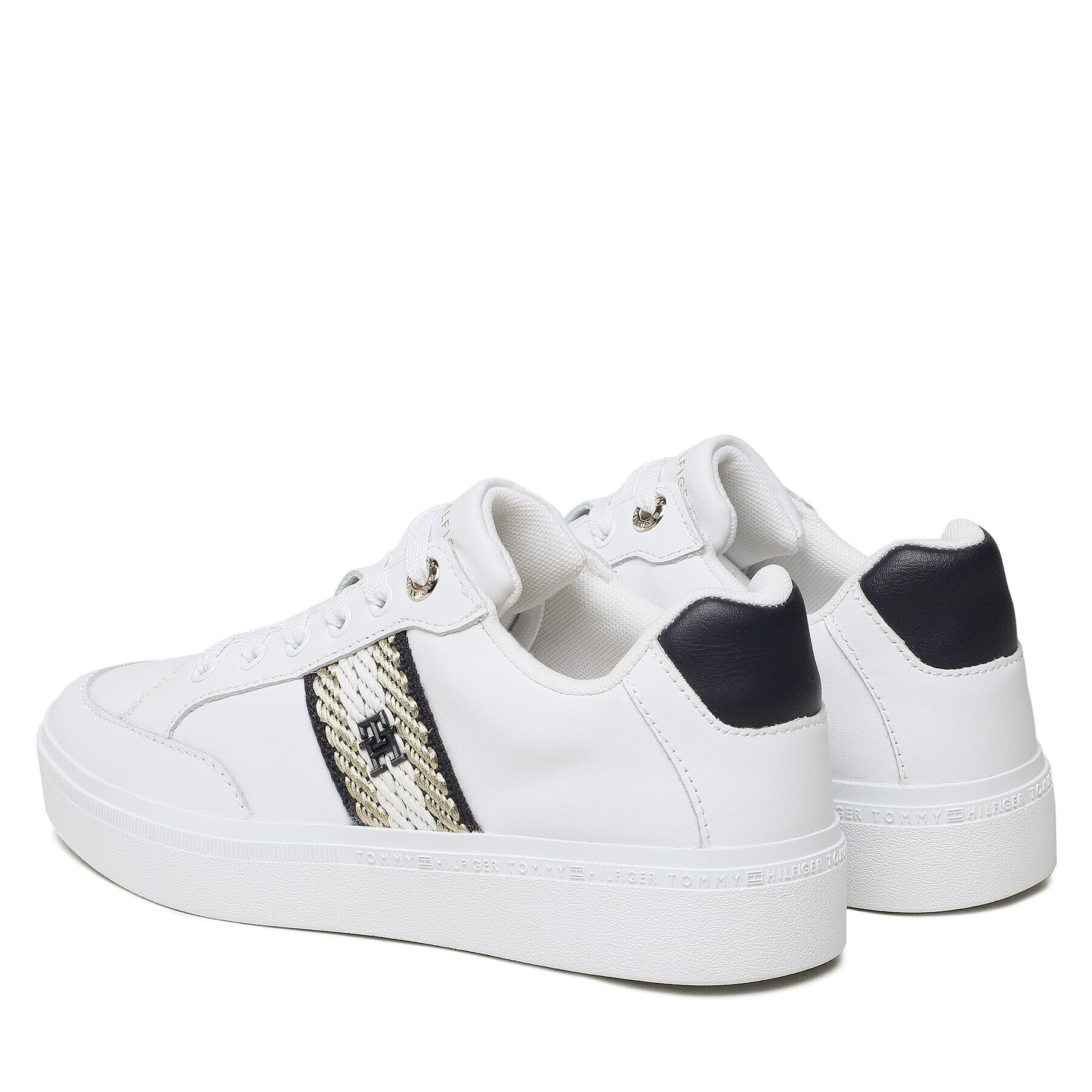 Tommy Hilfiger Sneakers Court Sneaker With Webbing FW0FW07106 Alb - Pled.ro