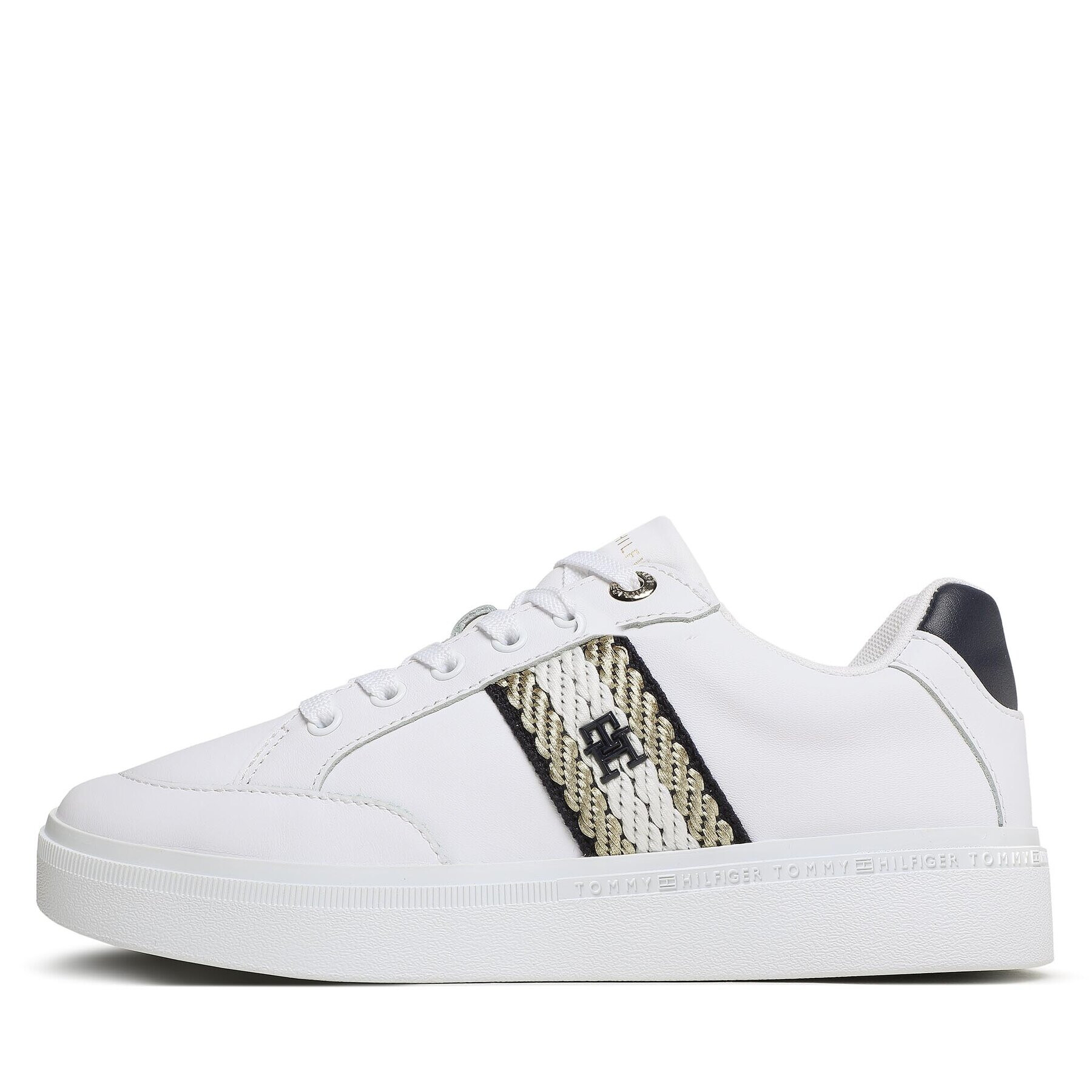 Tommy Hilfiger Sneakers Court Sneaker With Webbing FW0FW07106 Alb - Pled.ro