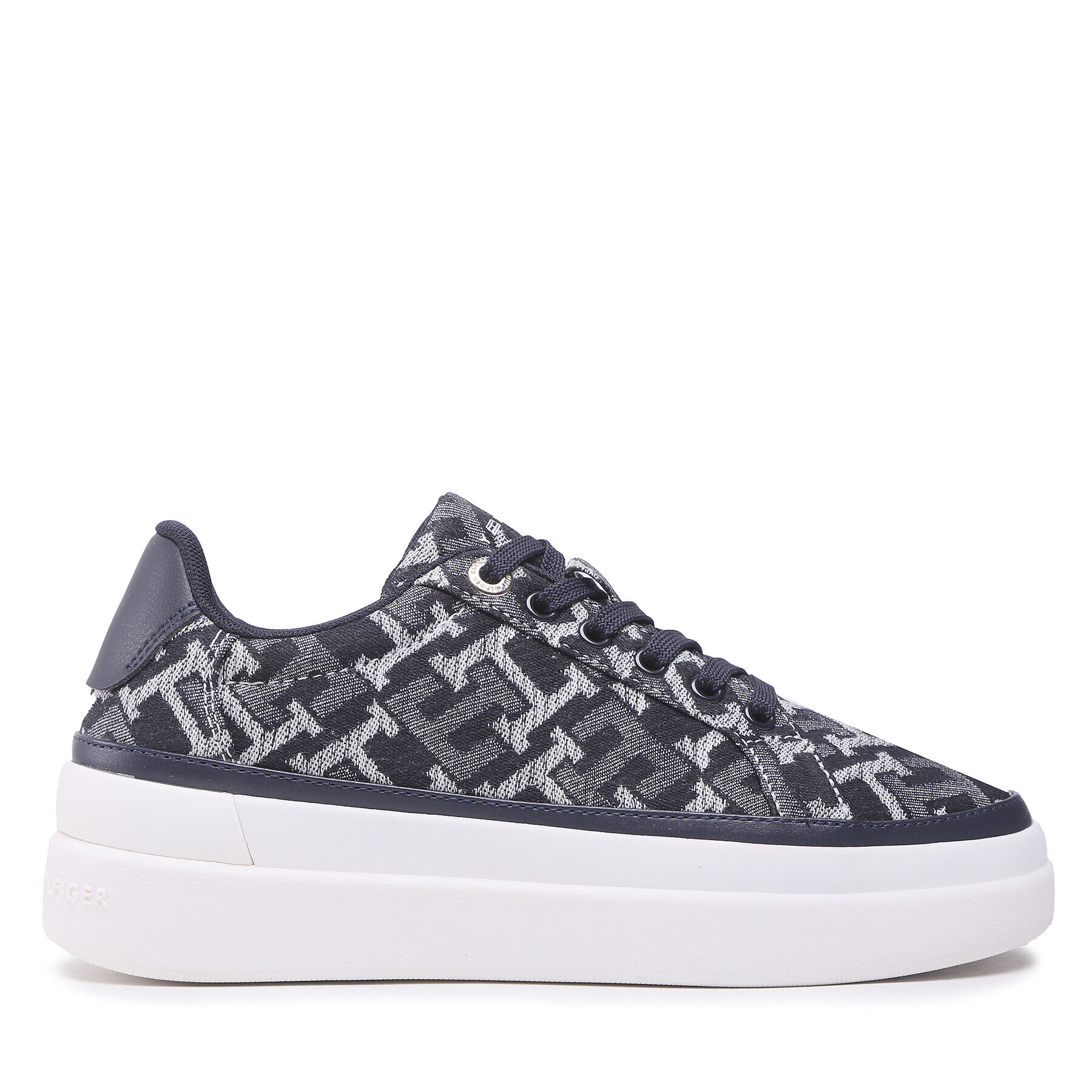 Tommy Hilfiger Sneakers Denim Monogram Sneaker FW0FW06907 Bleumarin - Pled.ro