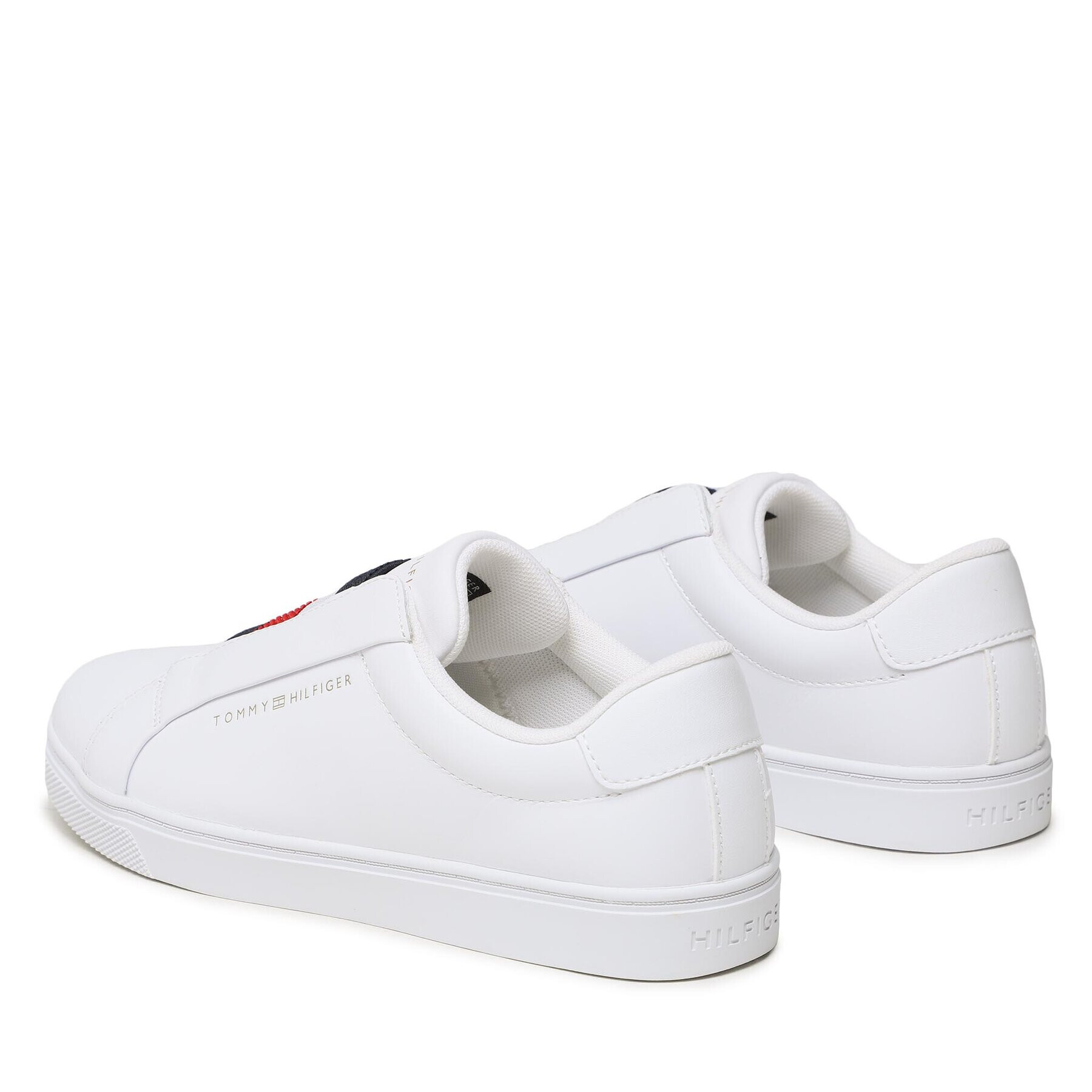 Tommy Hilfiger Sneakers Elastic Slip On FW0FW07032 Alb - Pled.ro