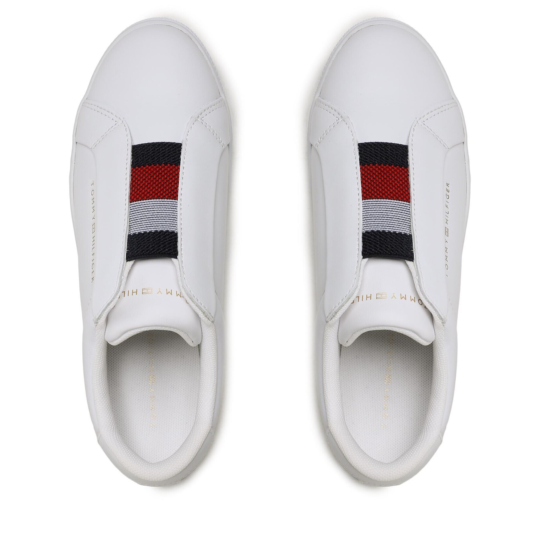 Tommy Hilfiger Sneakers Elastic Slip On FW0FW07032 Alb - Pled.ro