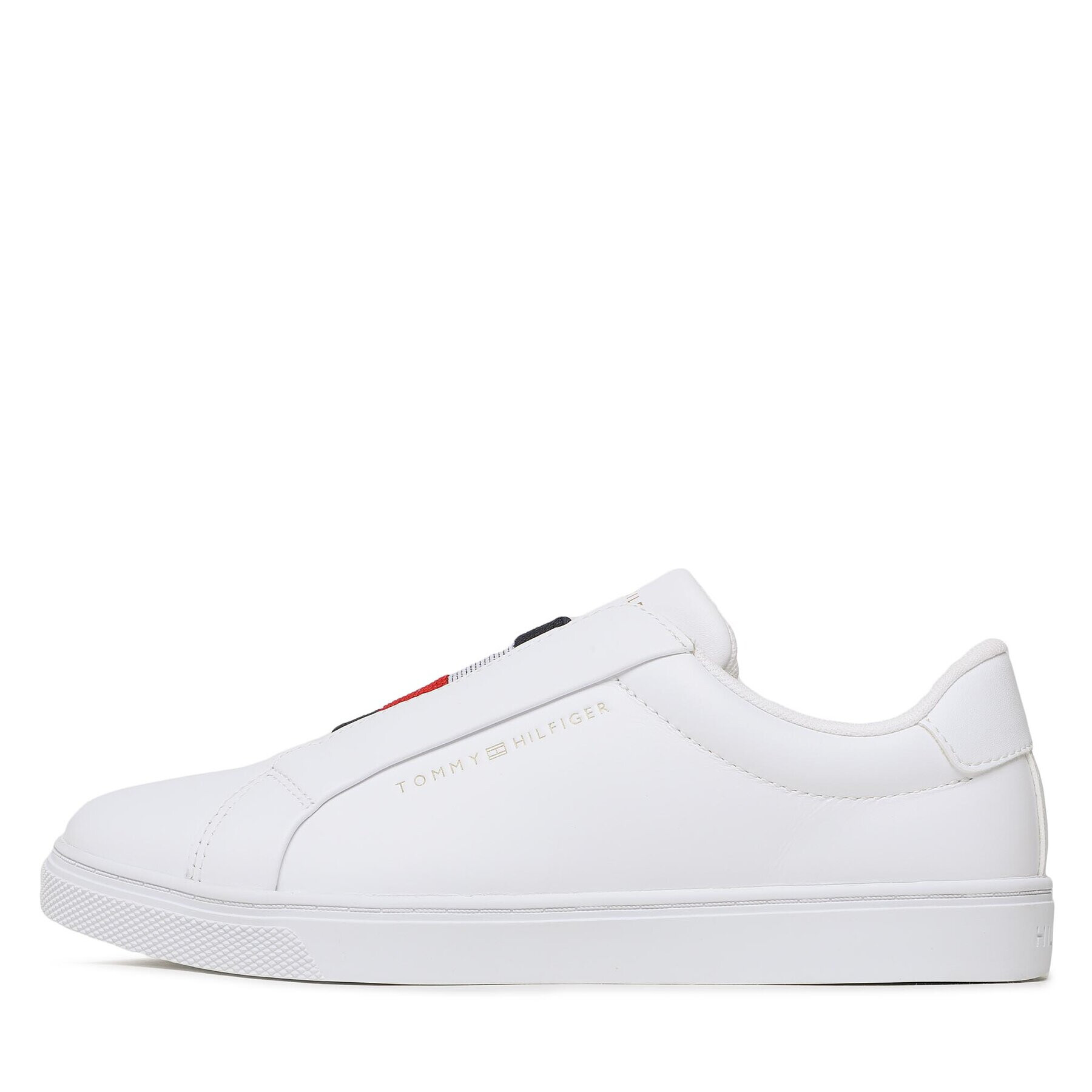 Tommy Hilfiger Sneakers Elastic Slip On FW0FW07032 Alb - Pled.ro