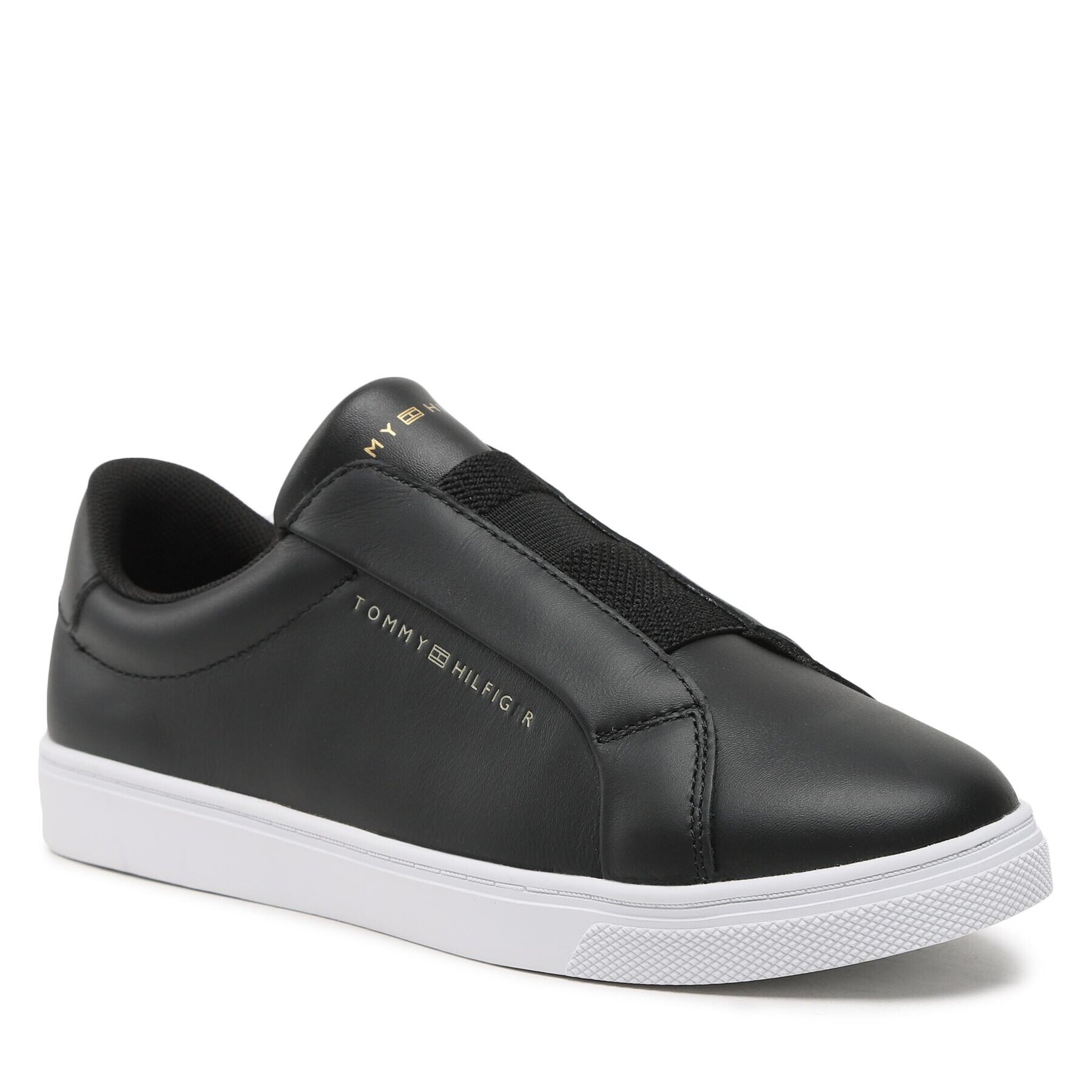 Tommy Hilfiger Sneakers Elastic Slip On Sneaker FW0FW07032 Negru - Pled.ro