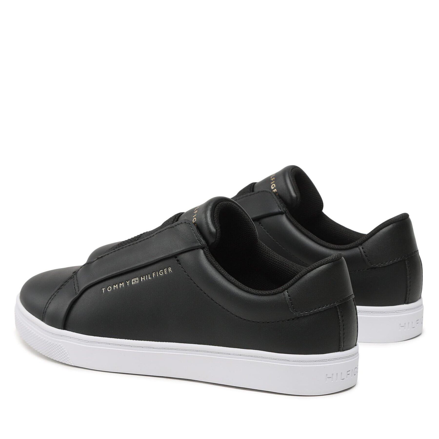 Tommy Hilfiger Sneakers Elastic Slip On Sneaker FW0FW07032 Negru - Pled.ro