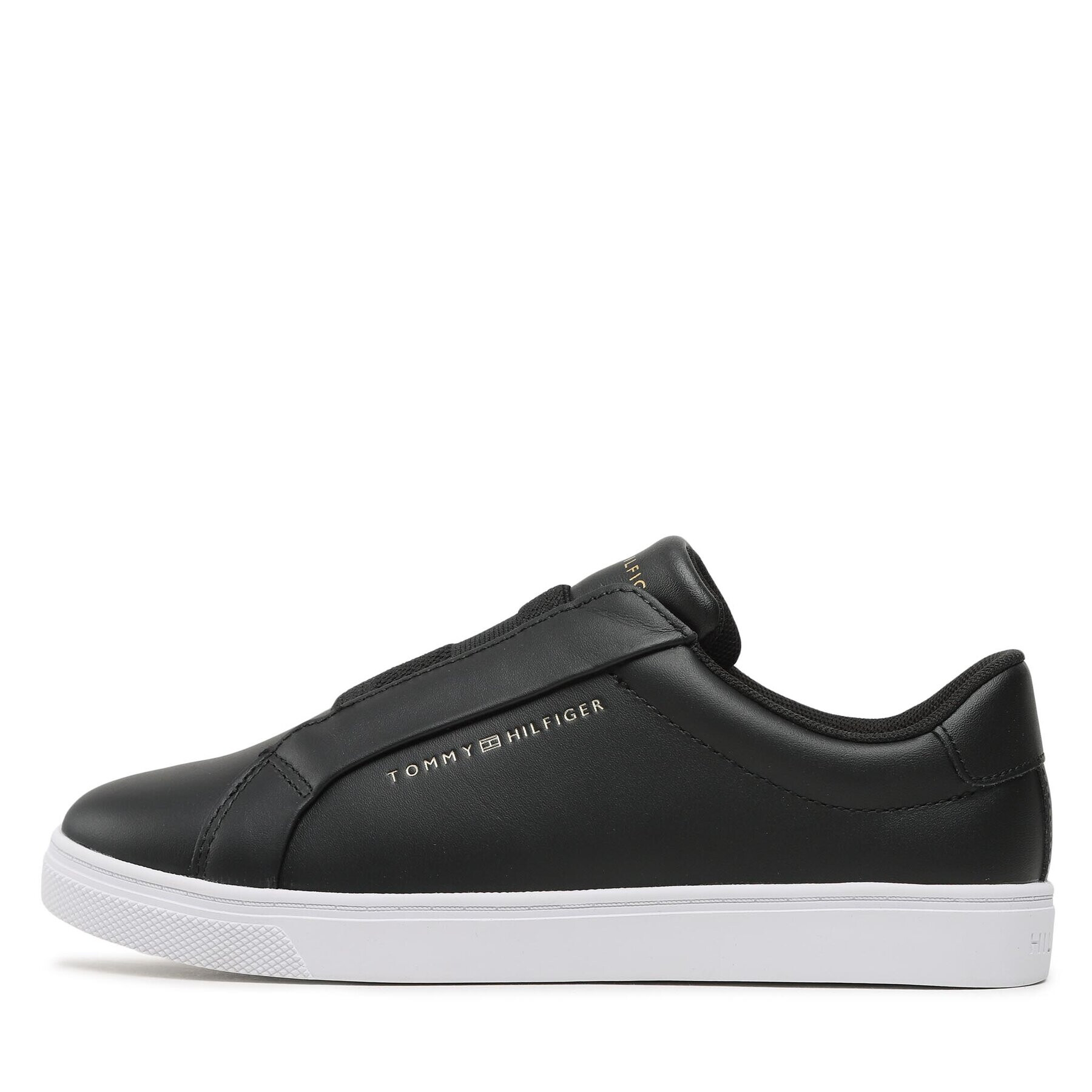 Tommy Hilfiger Sneakers Elastic Slip On Sneaker FW0FW07032 Negru - Pled.ro