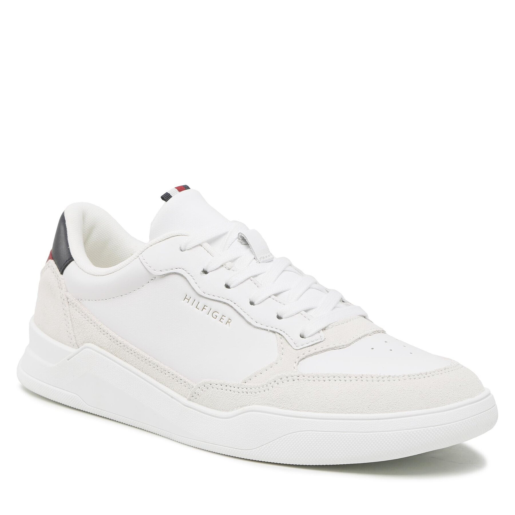 Tommy Hilfiger Sneakers Elevated Cupsole Leather Mix FM0FM04358 Alb - Pled.ro