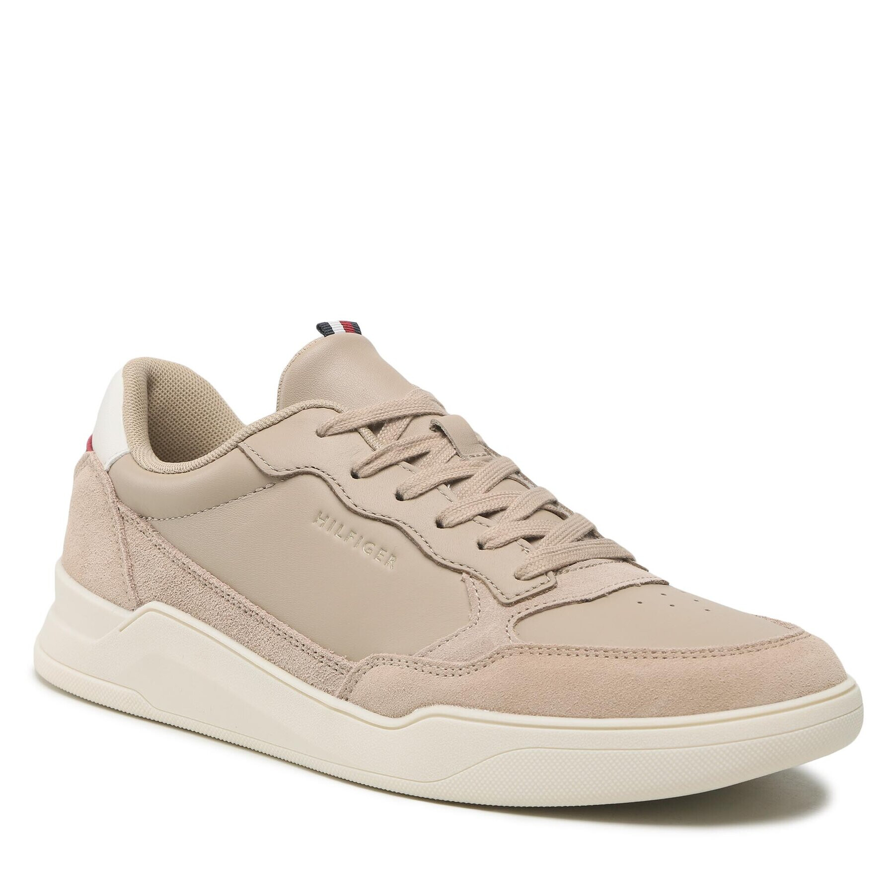 Tommy Hilfiger Sneakers Elevated Cupsole Leather Mix FM0FM04358 Bej - Pled.ro