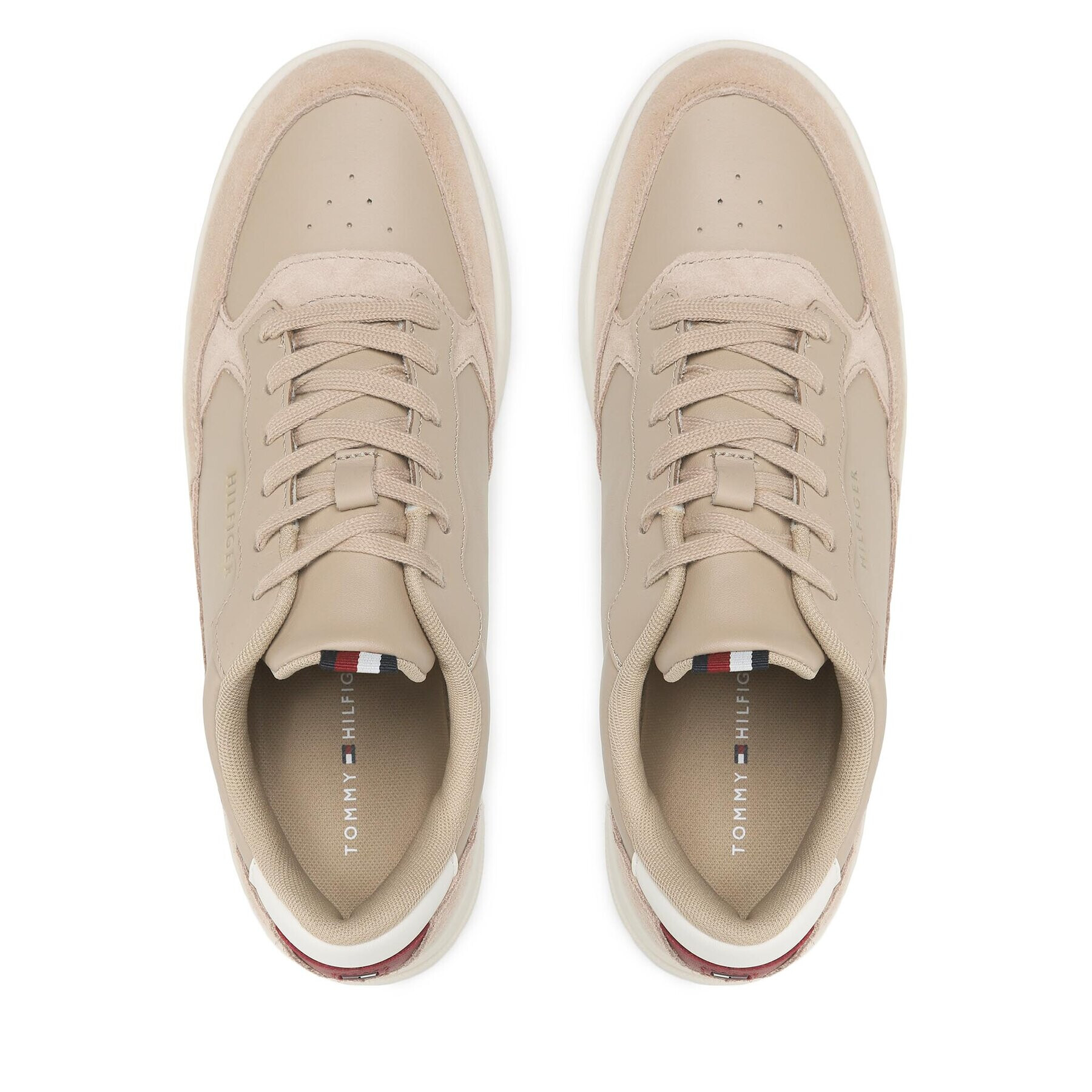 Tommy Hilfiger Sneakers Elevated Cupsole Leather Mix FM0FM04358 Bej - Pled.ro