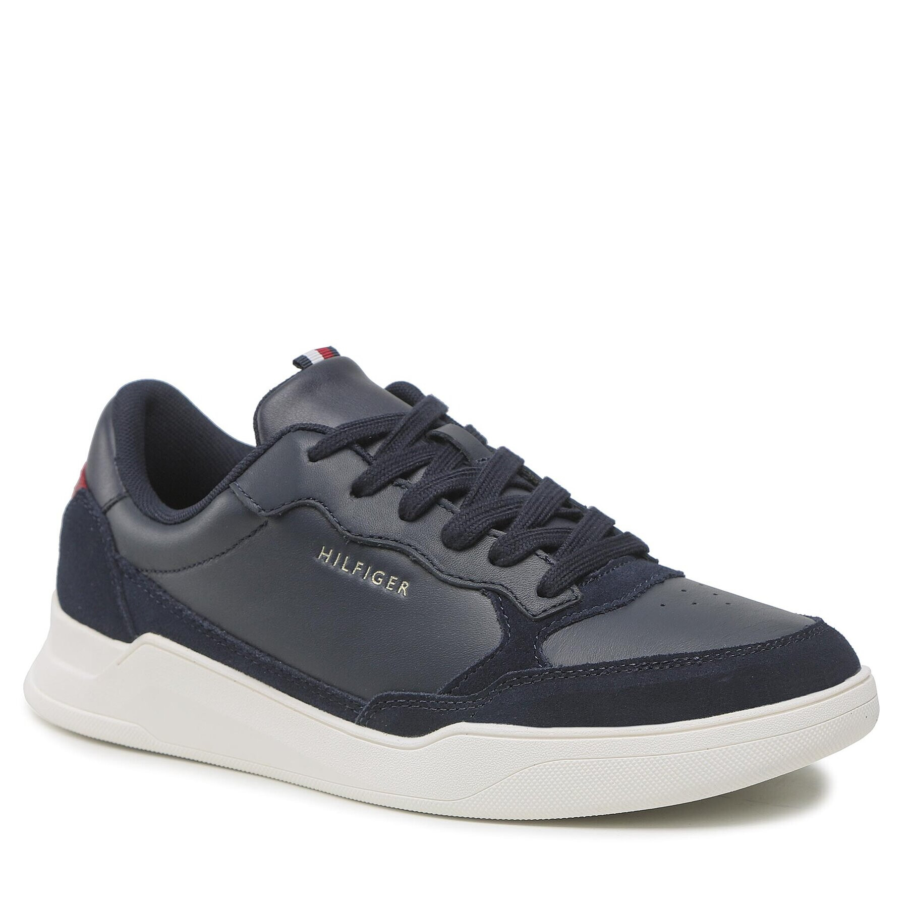 Tommy Hilfiger Sneakers Elevated Cupsole Leather Mix FM0FM04358 Bleumarin - Pled.ro