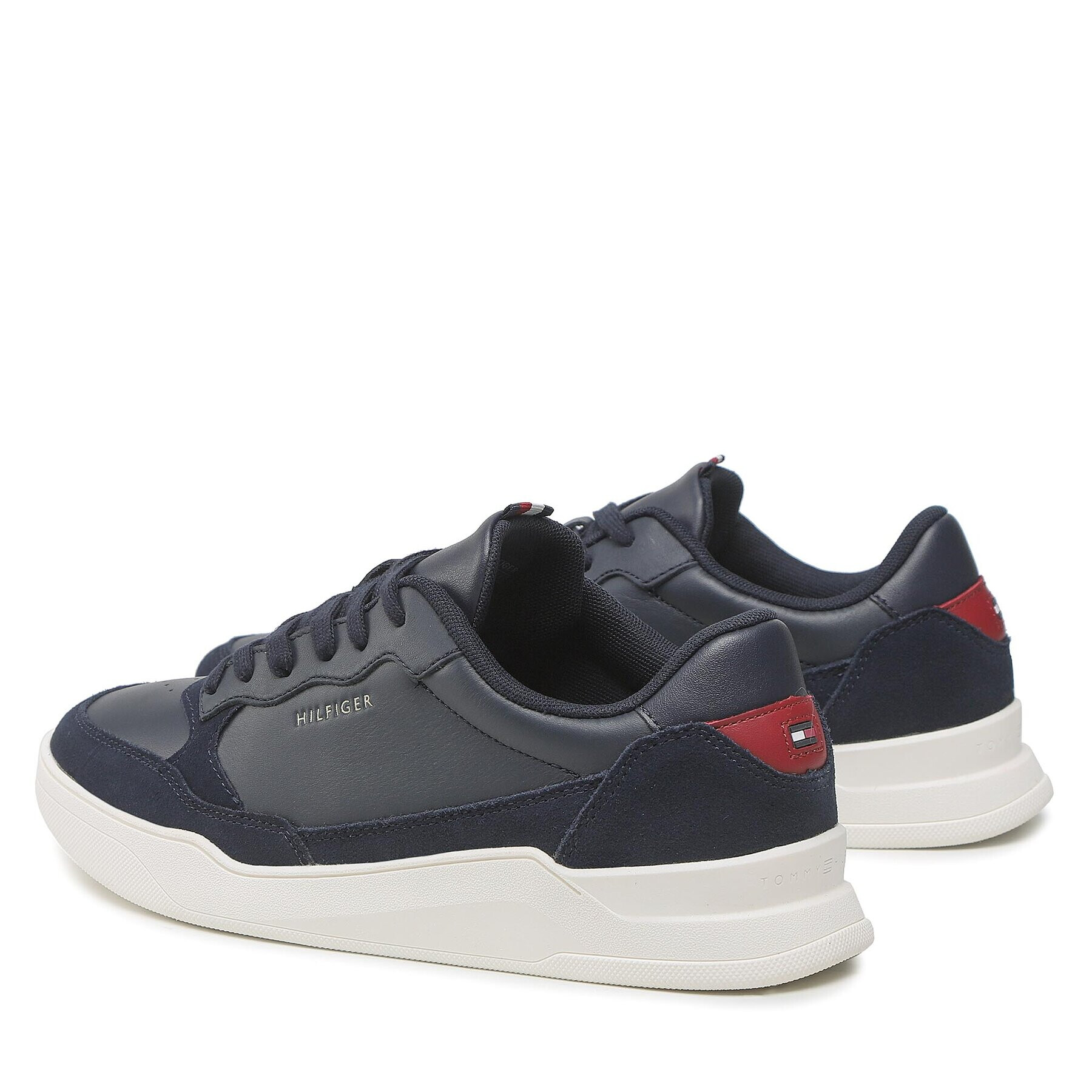 Tommy Hilfiger Sneakers Elevated Cupsole Leather Mix FM0FM04358 Bleumarin - Pled.ro